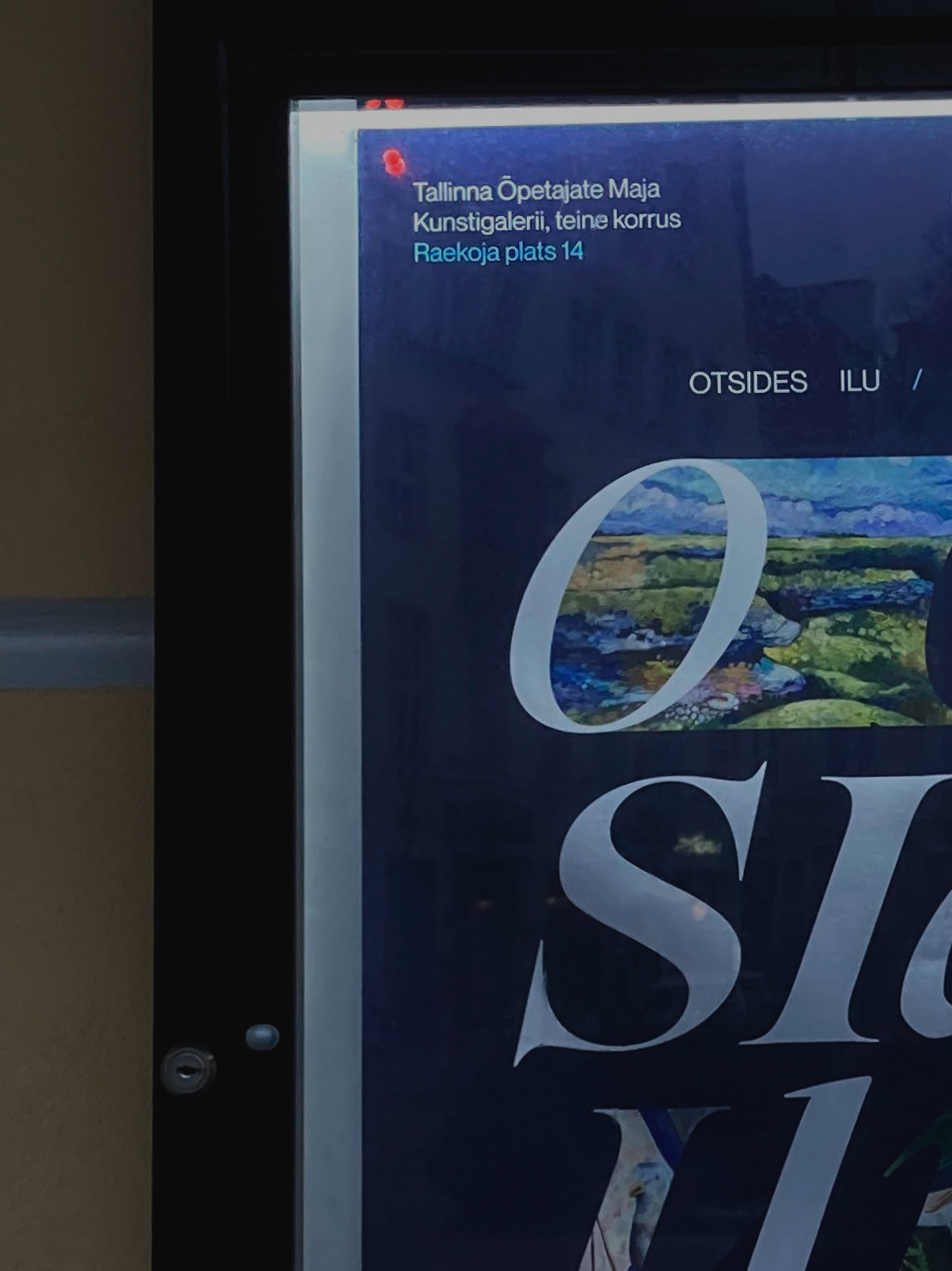 The poster in physical form (close up)