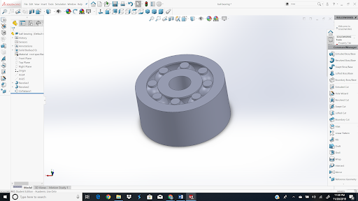 3D printed bearing for back wheel of original prototype