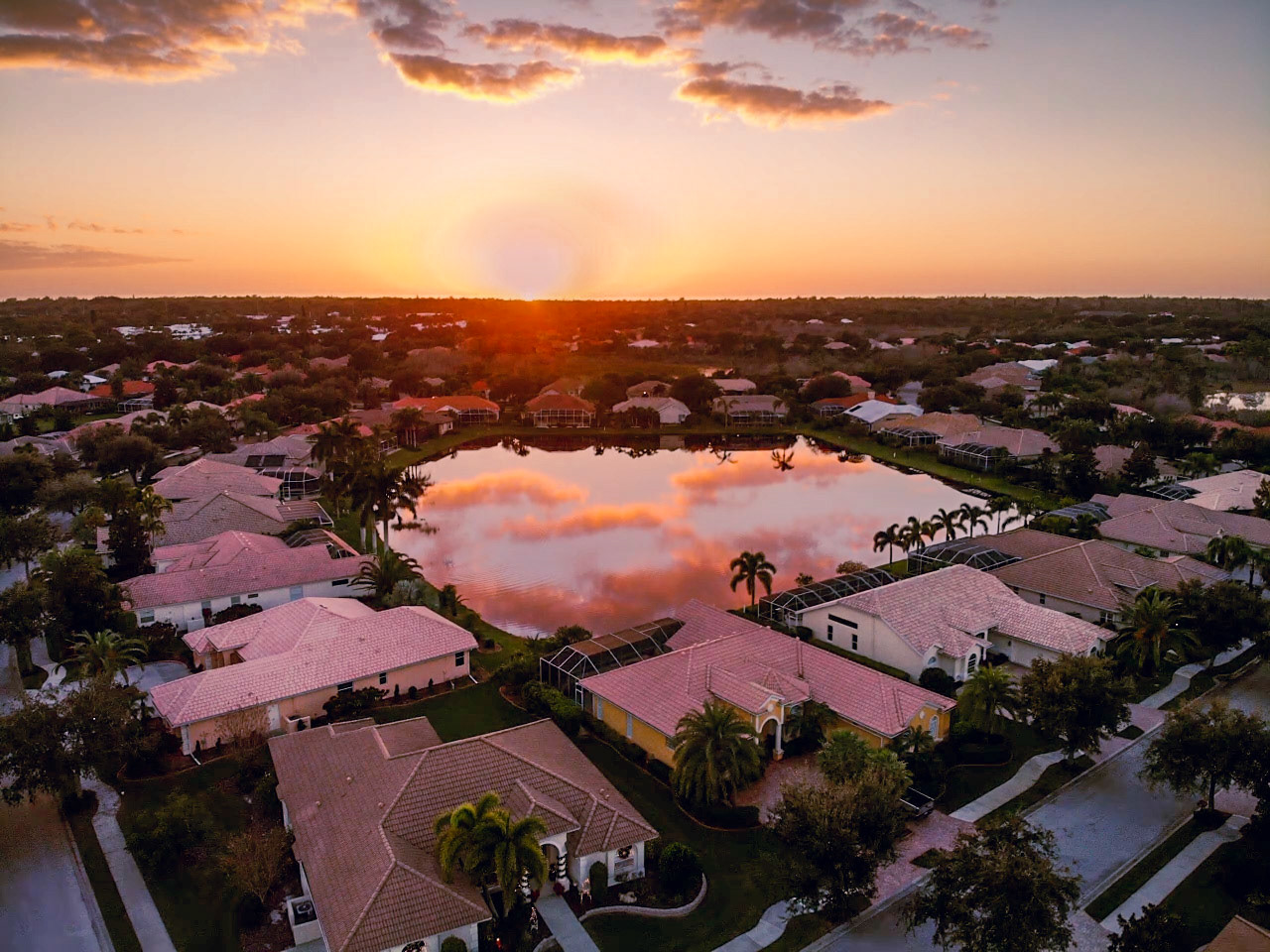 Clouds Reflecting on a Pond