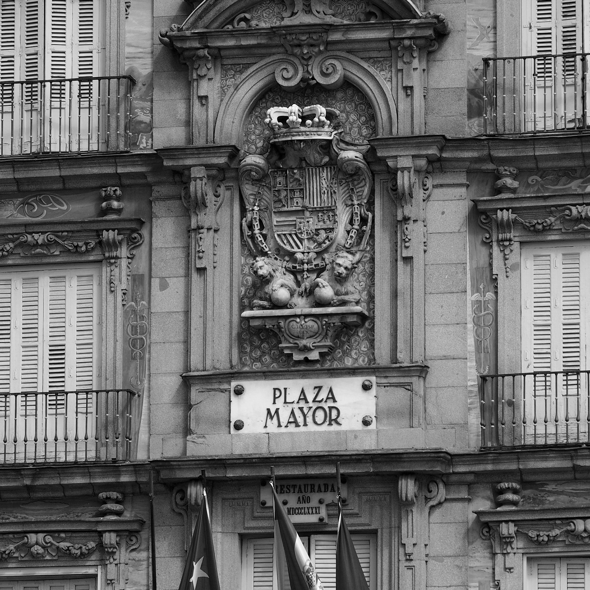 Plaza Mayor (detail), Madrid, ©2015 Dirk Banda