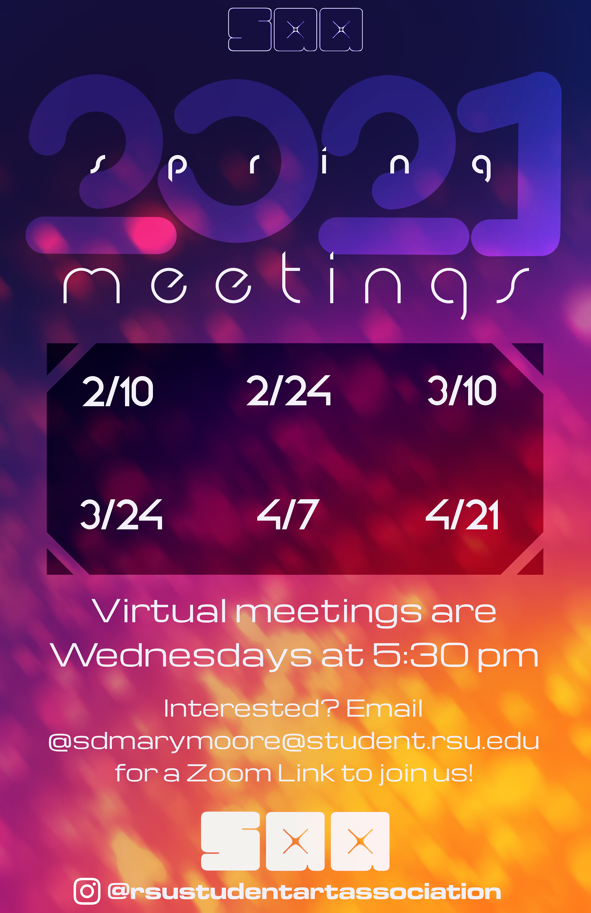 "Student Art Association" Promotional Poster