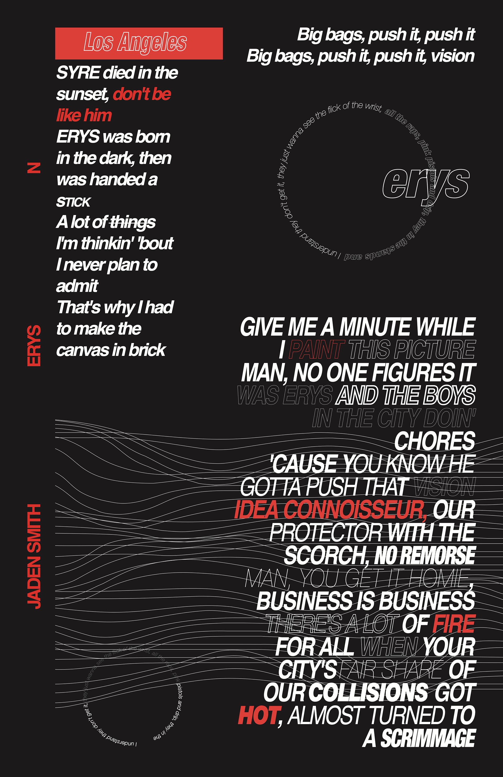 "N" Lyric Poster