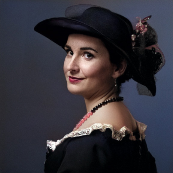 Victorian portrait colourised & enhanced