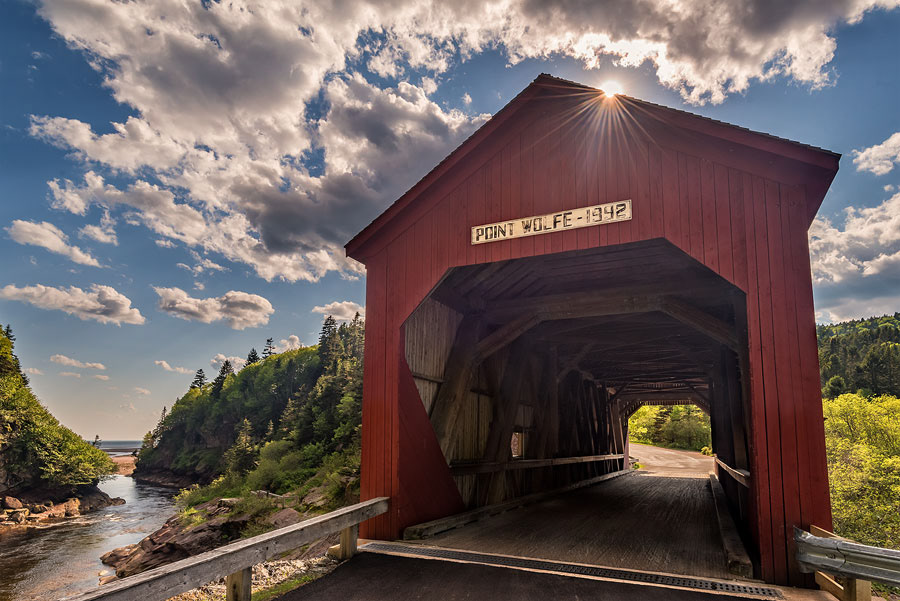 The Point Wolfe Covered Bridge in Fundy National Park