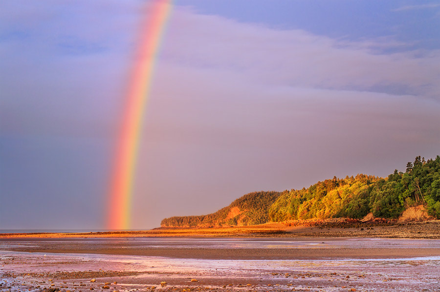 Sunrise Rainbow in Alma, NB