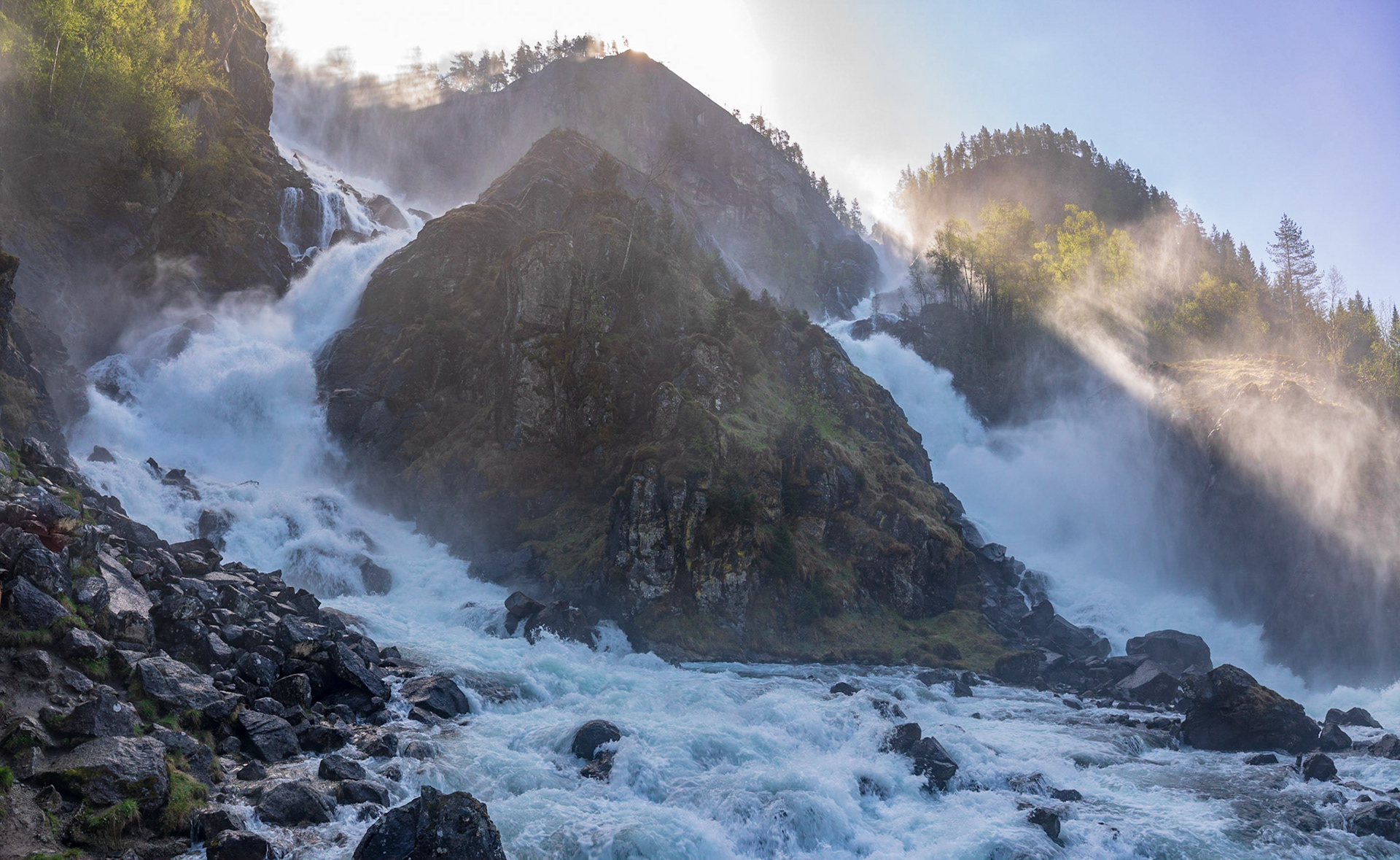Latefossen waterfall
