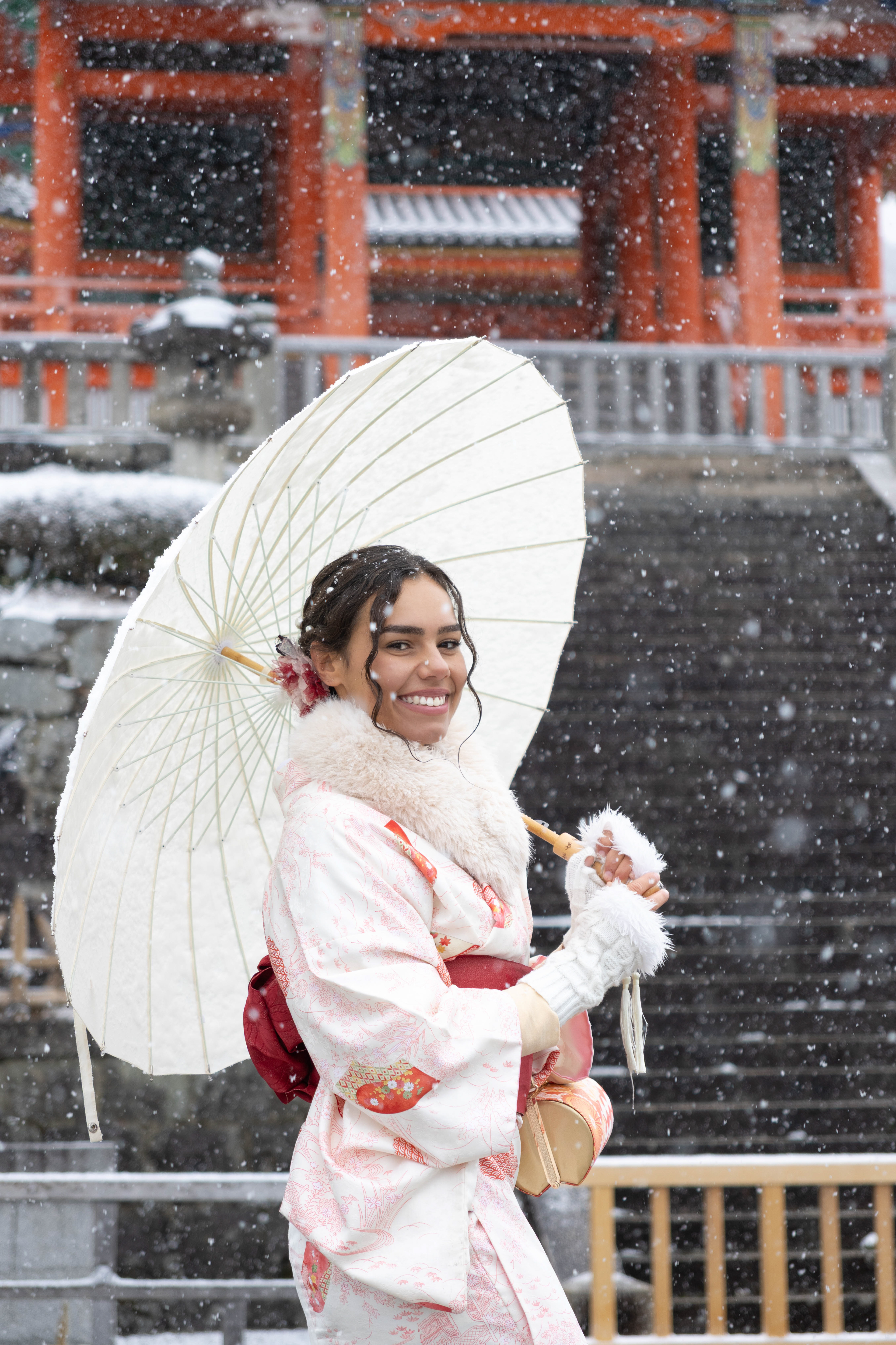 Kimono in the snow