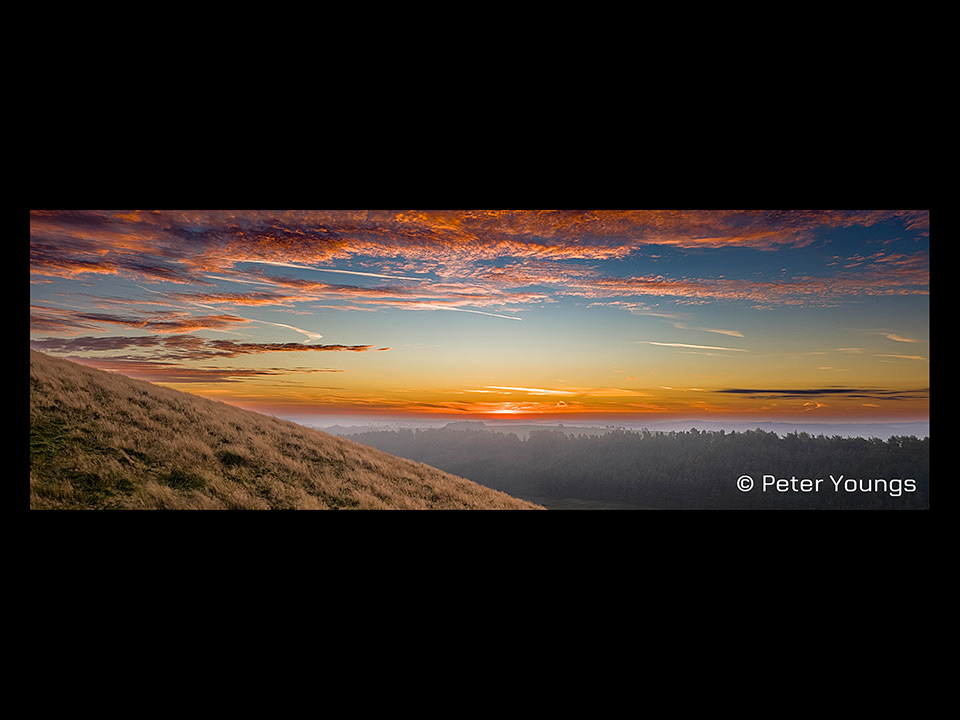 A Vibrant Sunrise from the eastern side of Lawley - Church Stretton