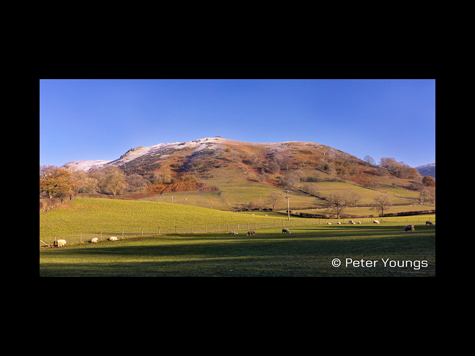 Caer Caradoc with a Dusting of Snow in early winter - church stretton