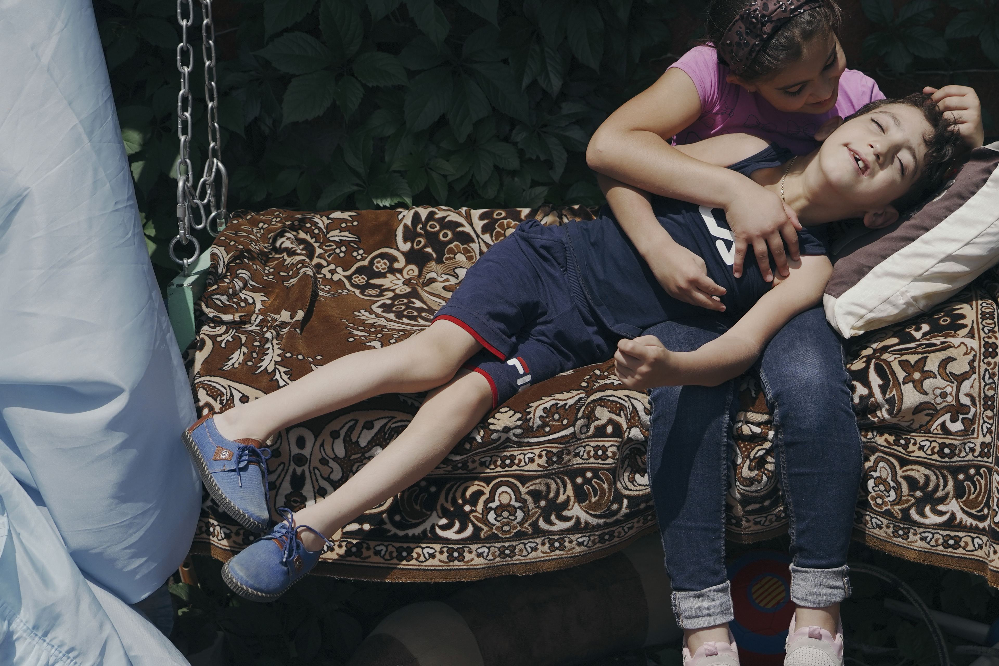 Felix, 7, suffers from cerebral palsy and requires expensive treatments and medicine the family can no longer afford.