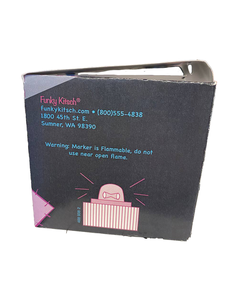 Side of the final Kitsch box
