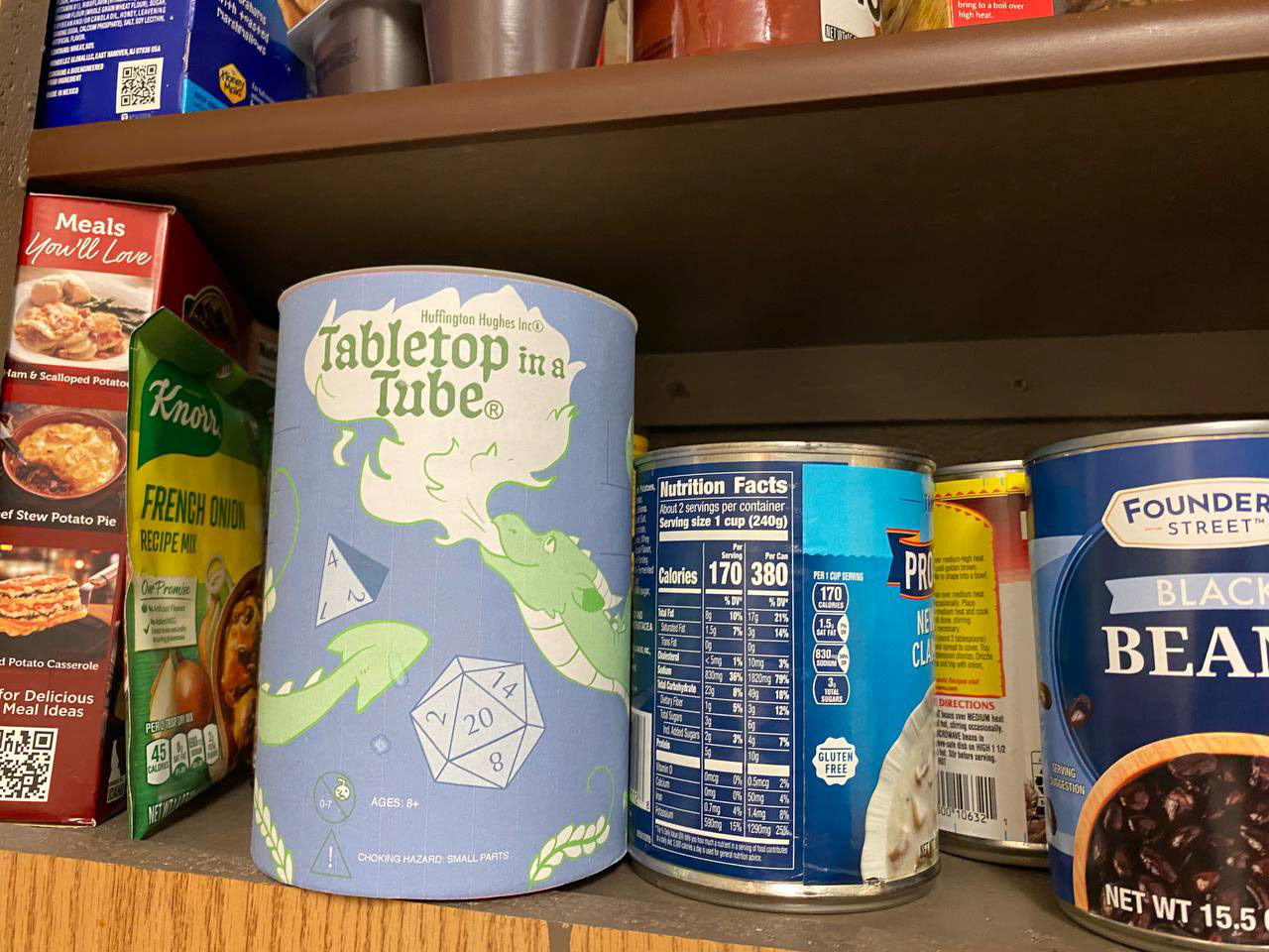 Cylinder on a shelf