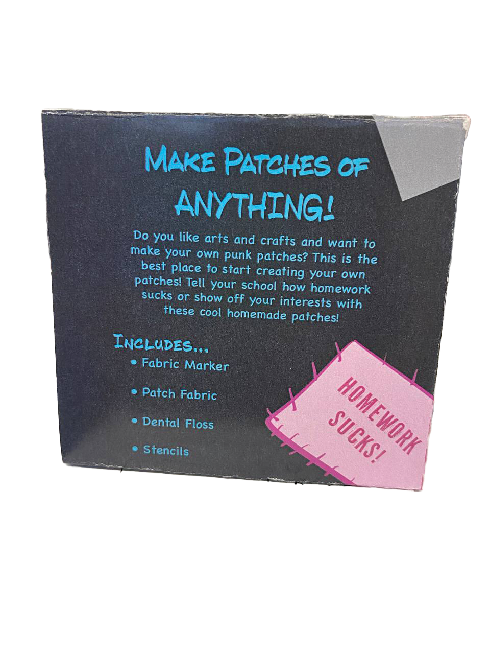 Back side of the Kitsch final box