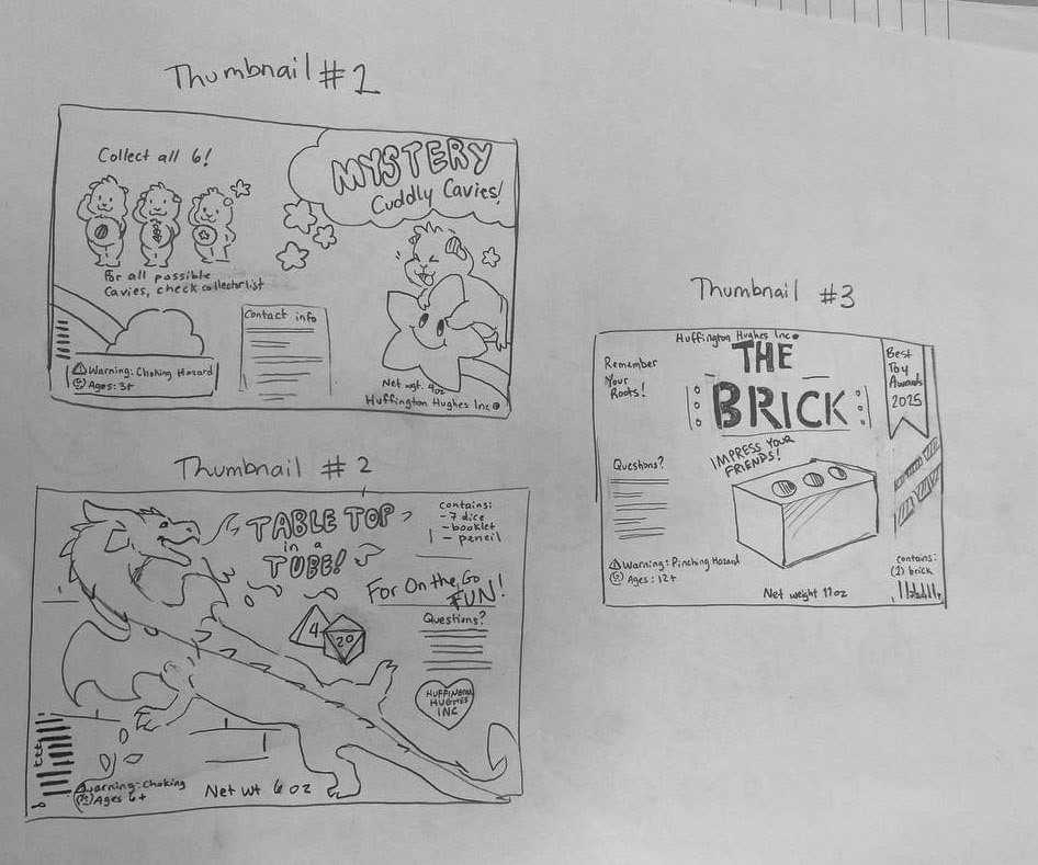 Flat thumbnails of the cylinder