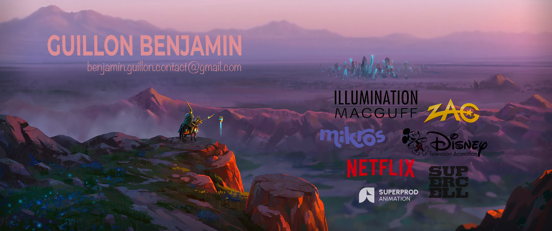 Benjamin Guillon, character designer and concept artist – studios: Illumination Mac Guff, Mikros, Zagtoon, Disney, Netflix, Superprod