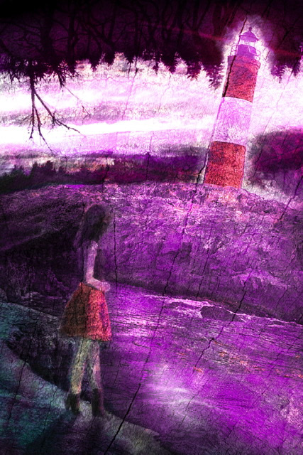 Concept art of Sophia at the lighthouse.