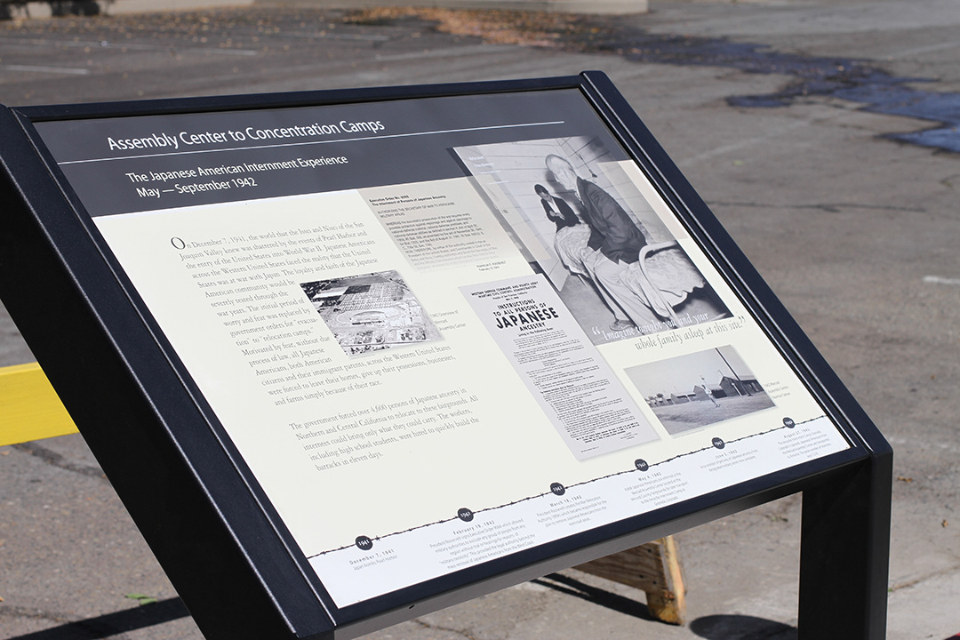 Japanese Americans from northern and central California were incarcerated at the Merced Assembly Center prior to being shipped by train to concentration camps during WWII.