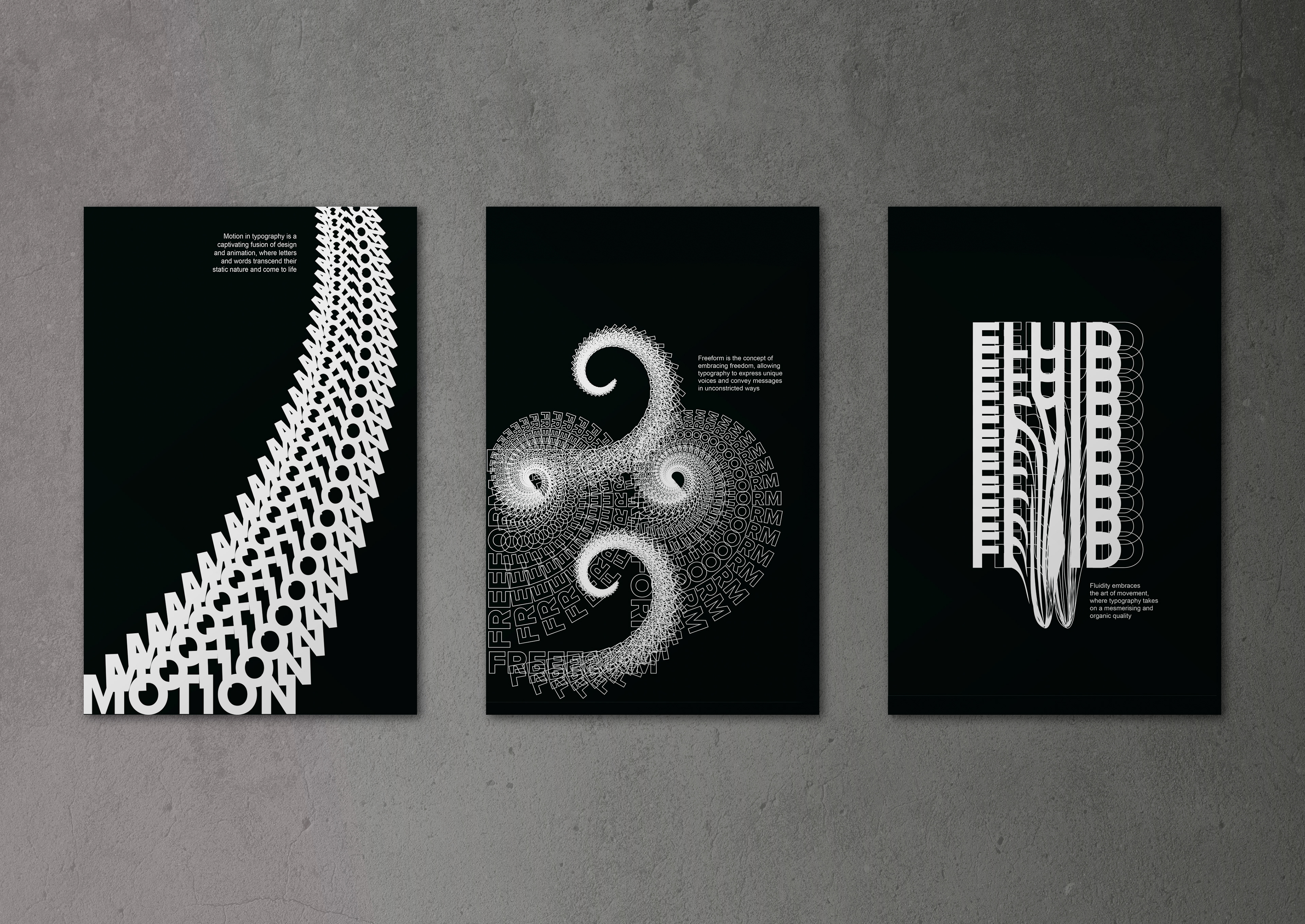 Set of three posters