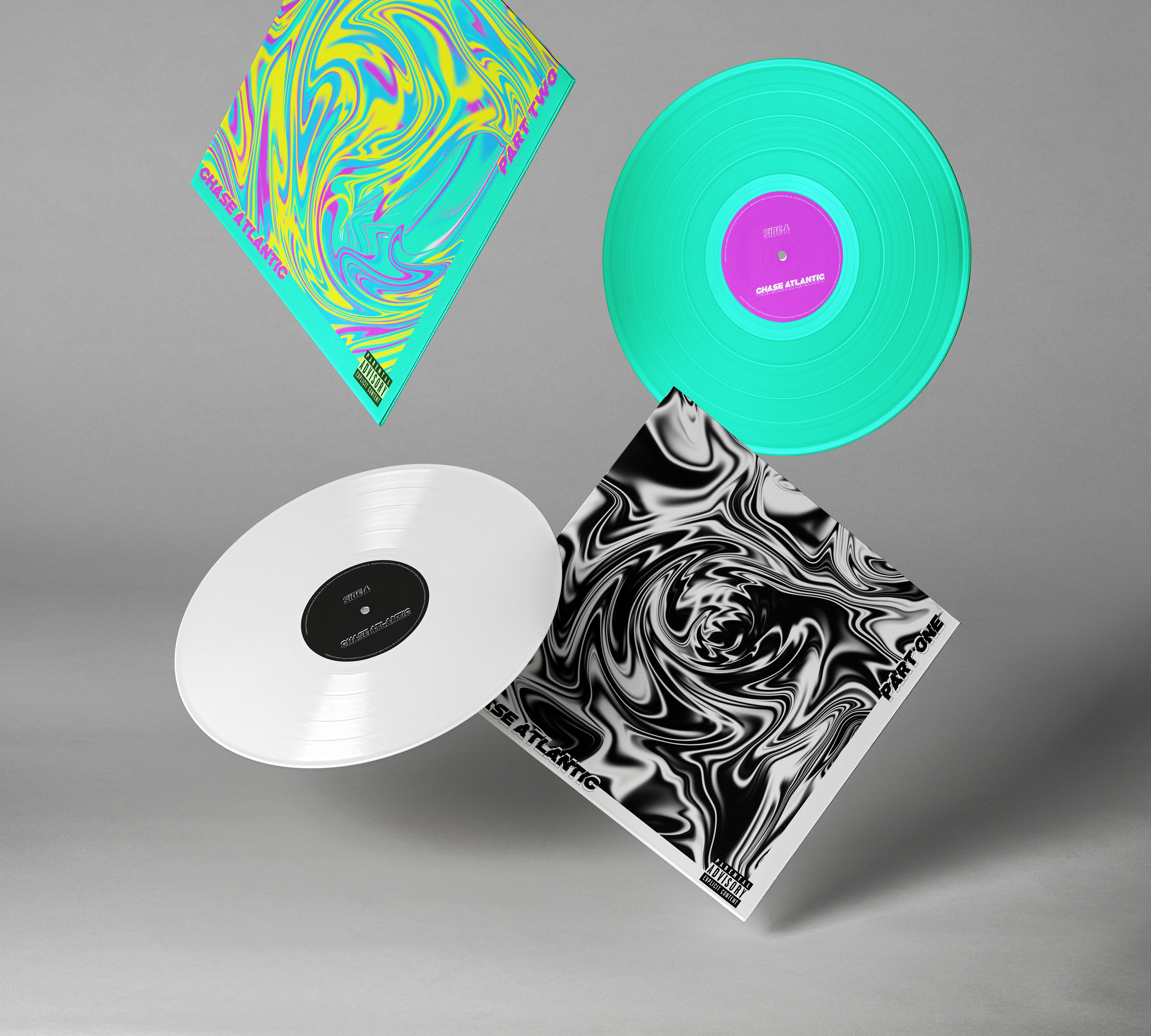 Part two and three vinyl covers and records