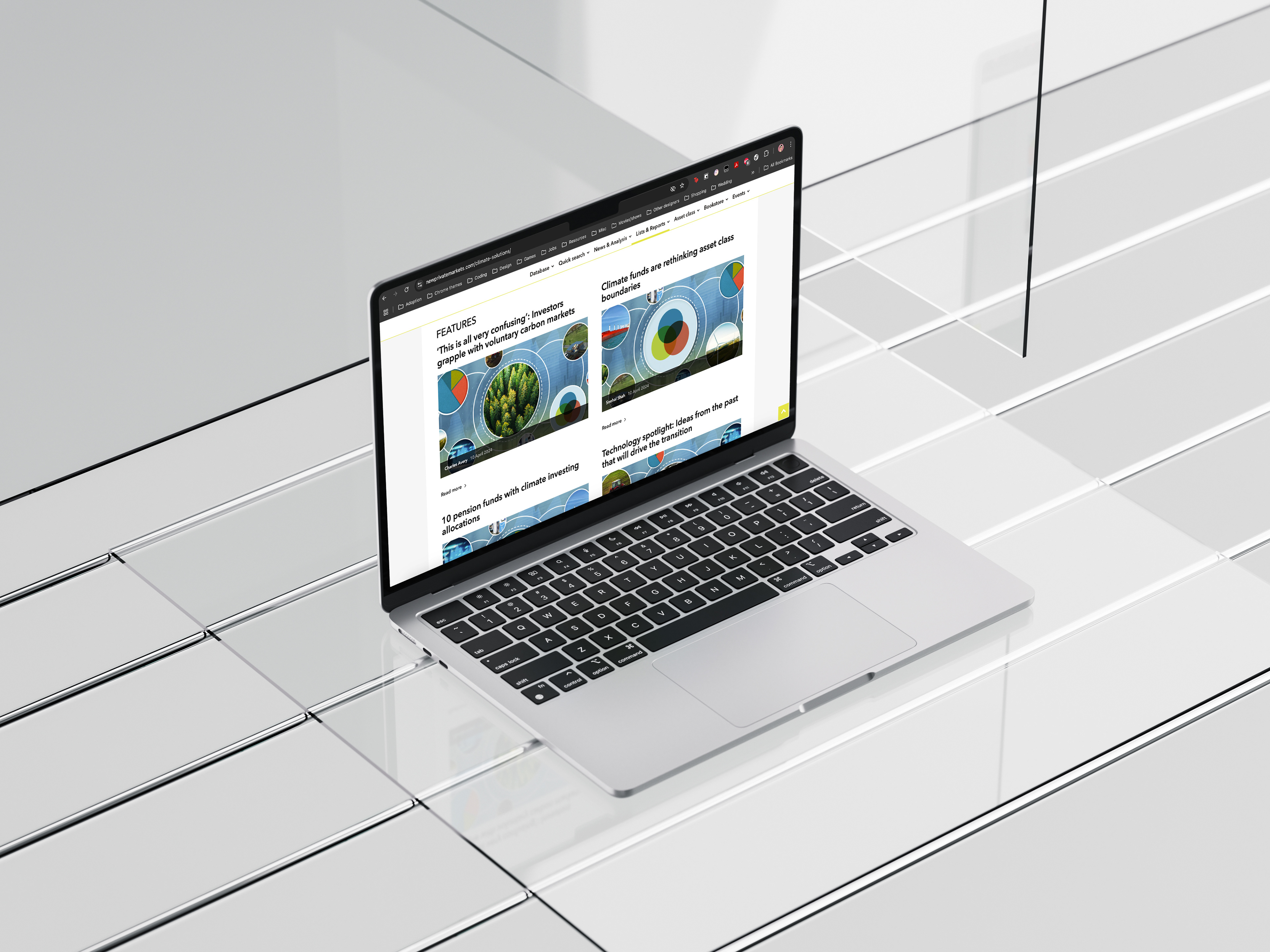 Landing page designs for New Private Markets