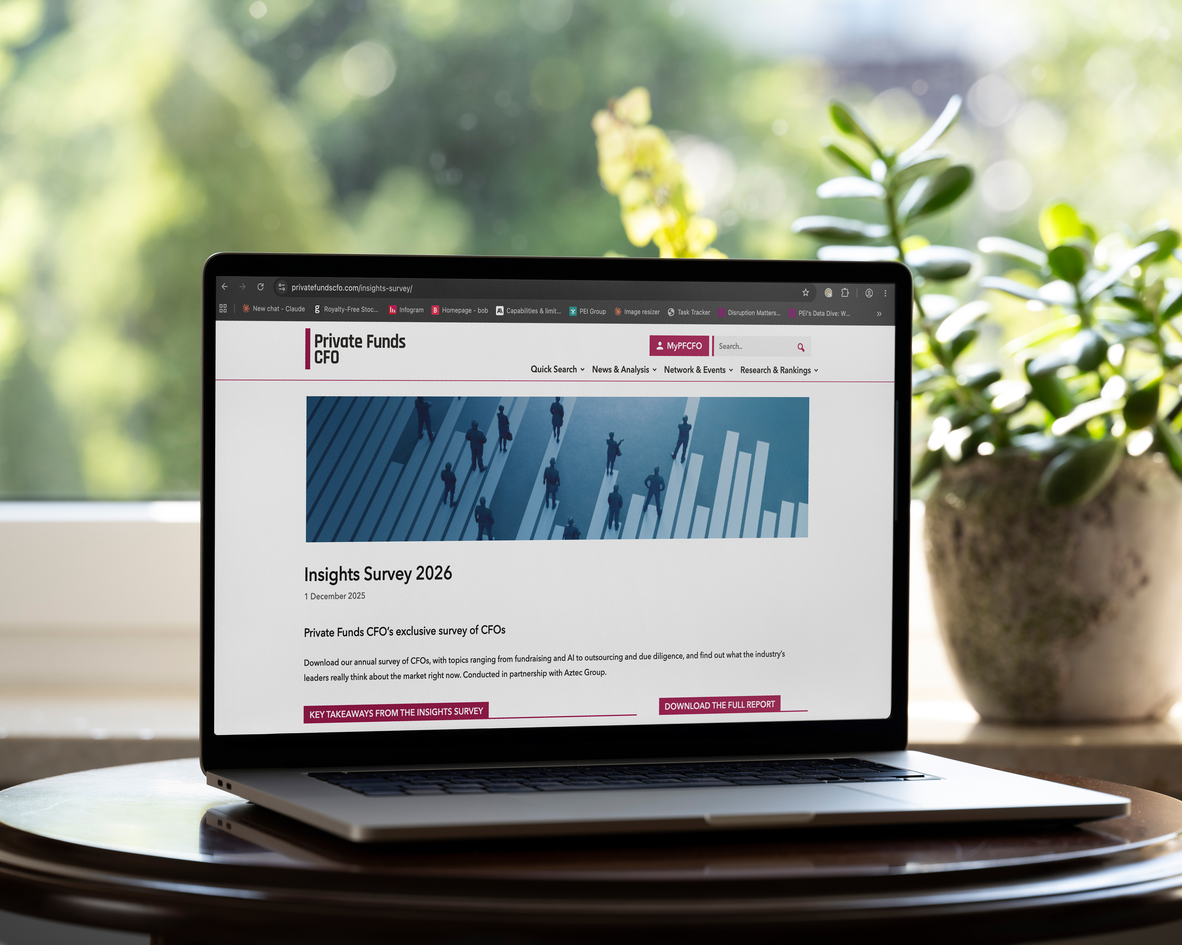 Website launch for PFCFO's 'Insights Survey,' 2026