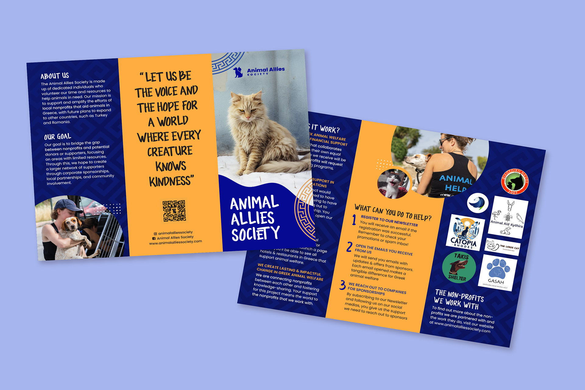 Tri-fold brochure pages