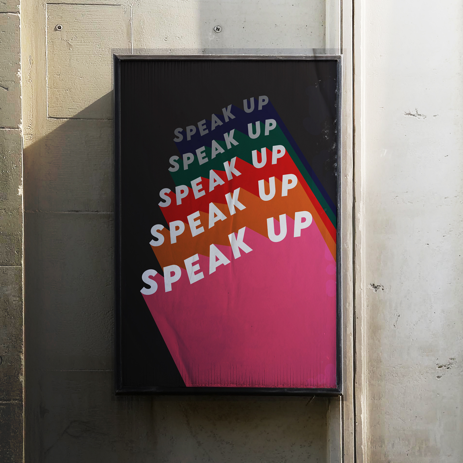 "Speak Up" Protest Poster Mockup