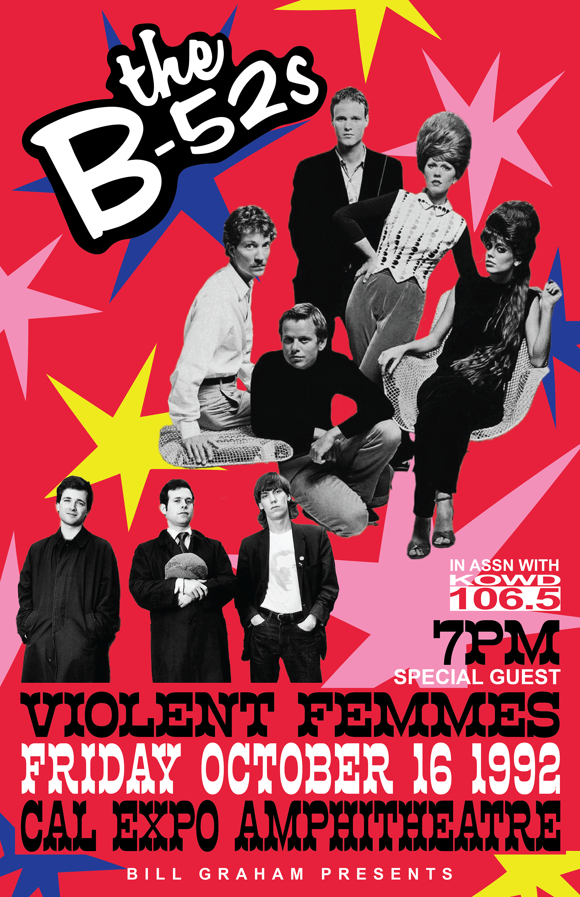 B-52s Concert Poster Redesign. Adobe Illustrator. 2024