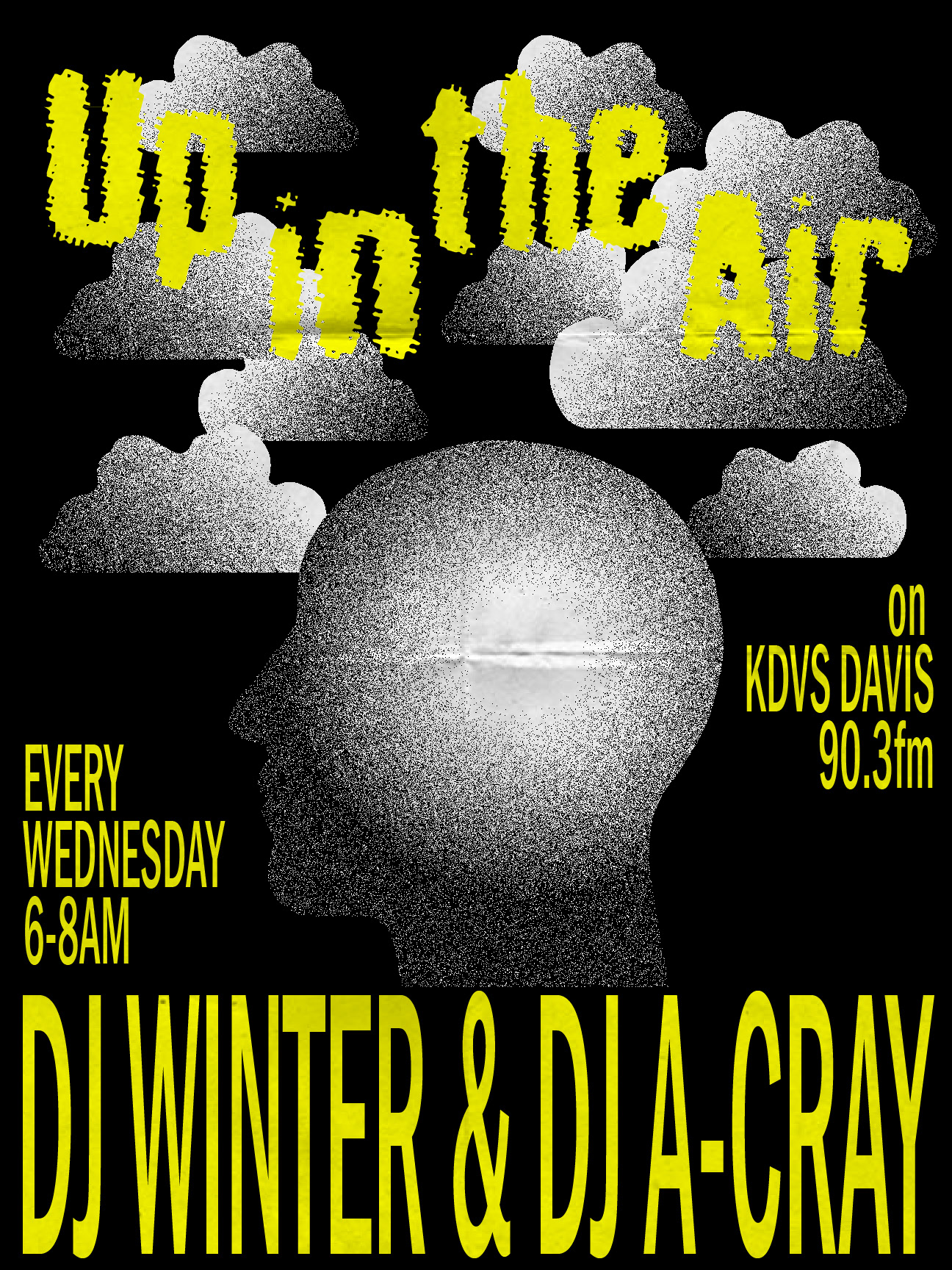 "Up in the Air" Show Poster I. Adobe Illustrator. 2023