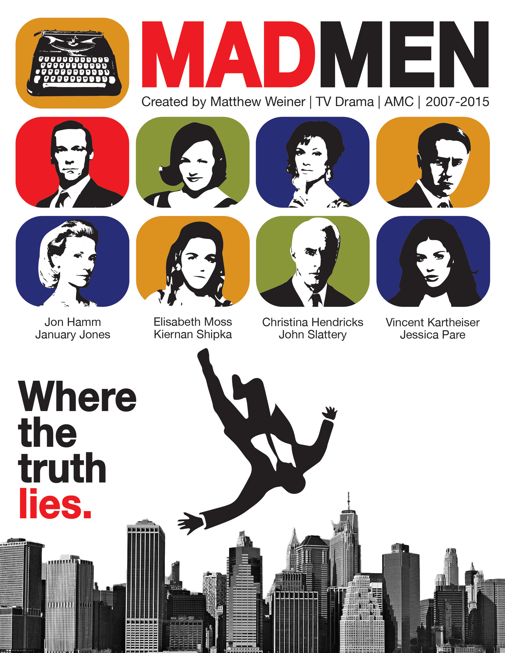 "Mad Men" Series Poster. Adobe Illustrator. 2024