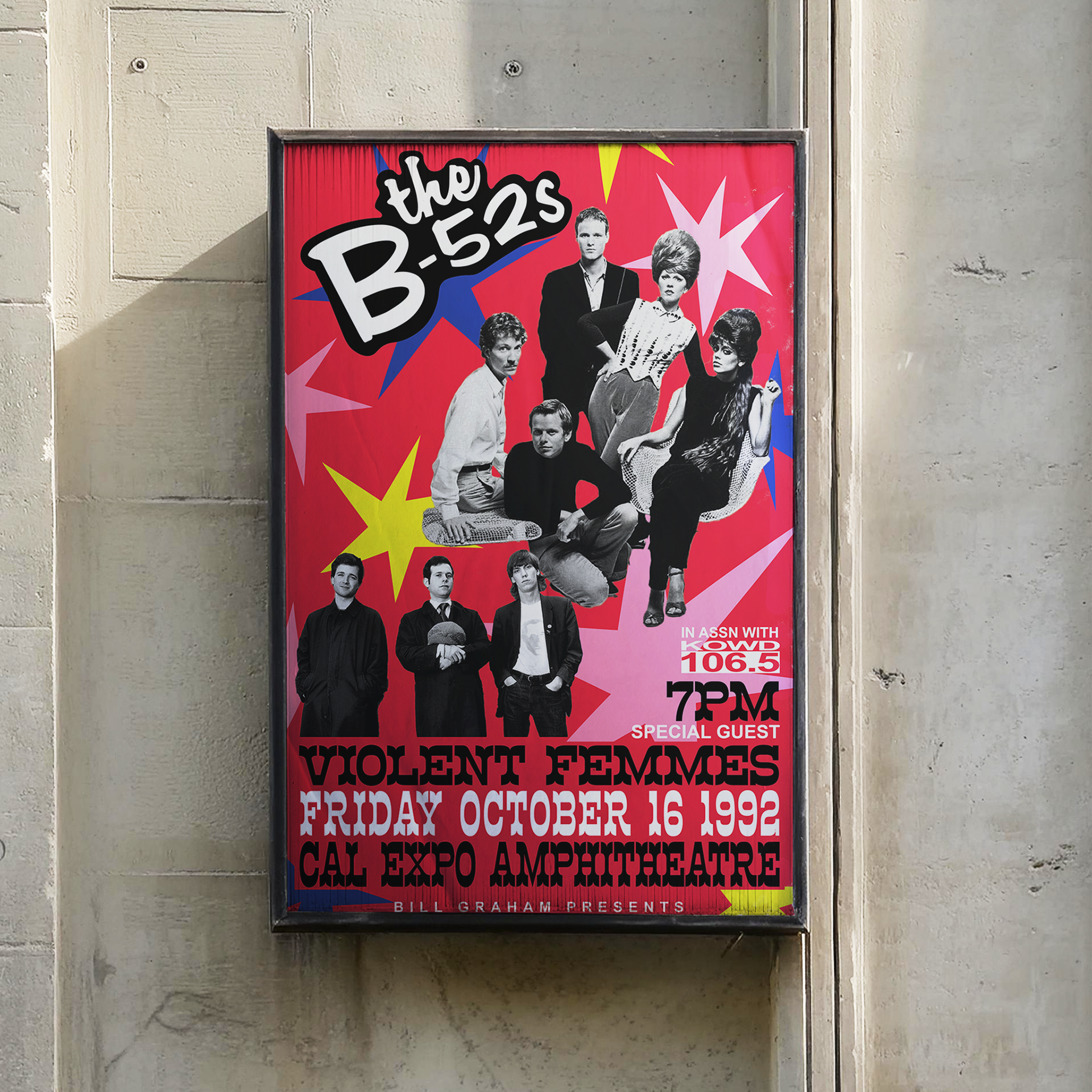 B-52s Concert Poster Redesign Mockup
