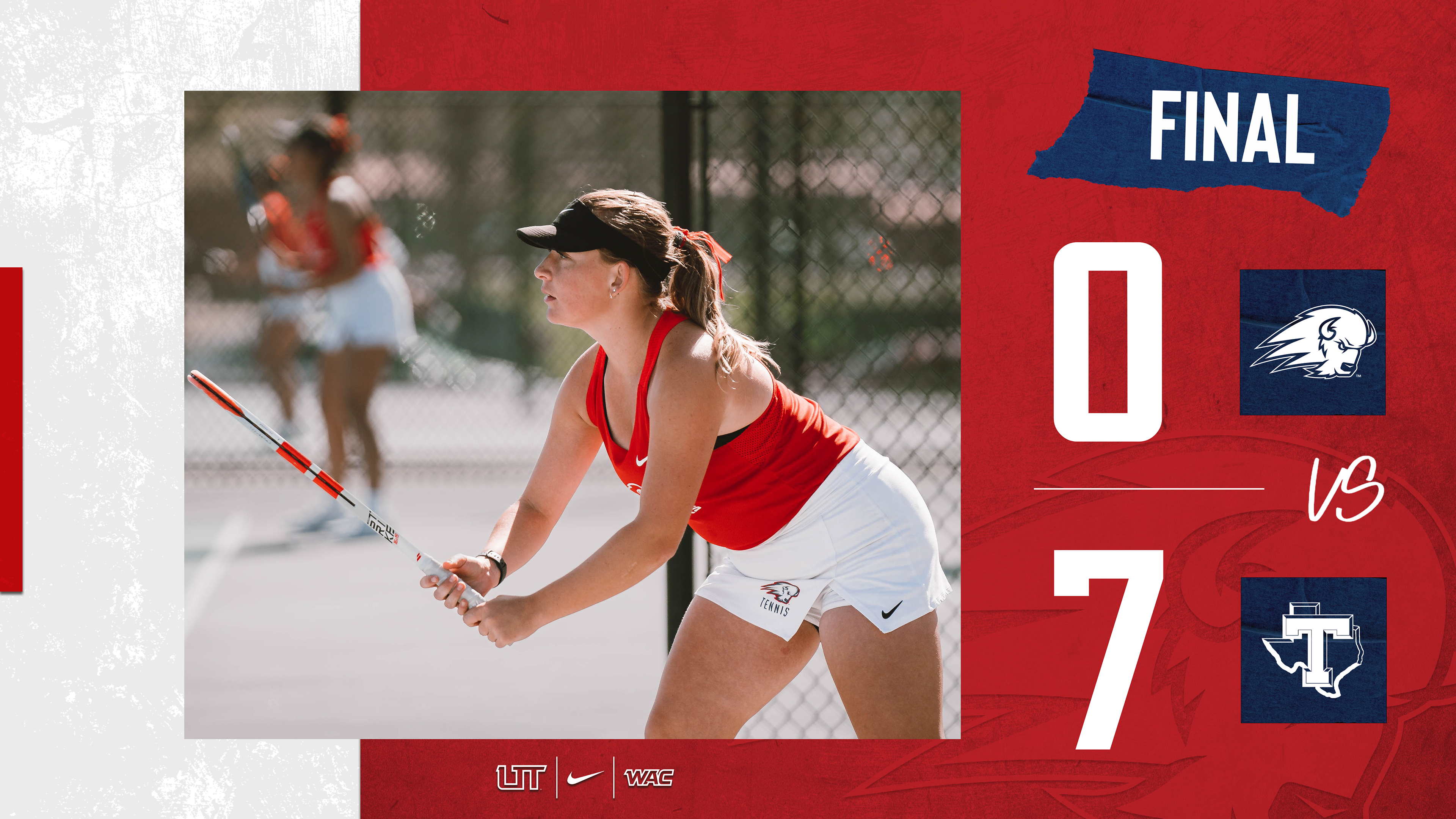 Women's Tennis Final Score Graphic for Twitter/X