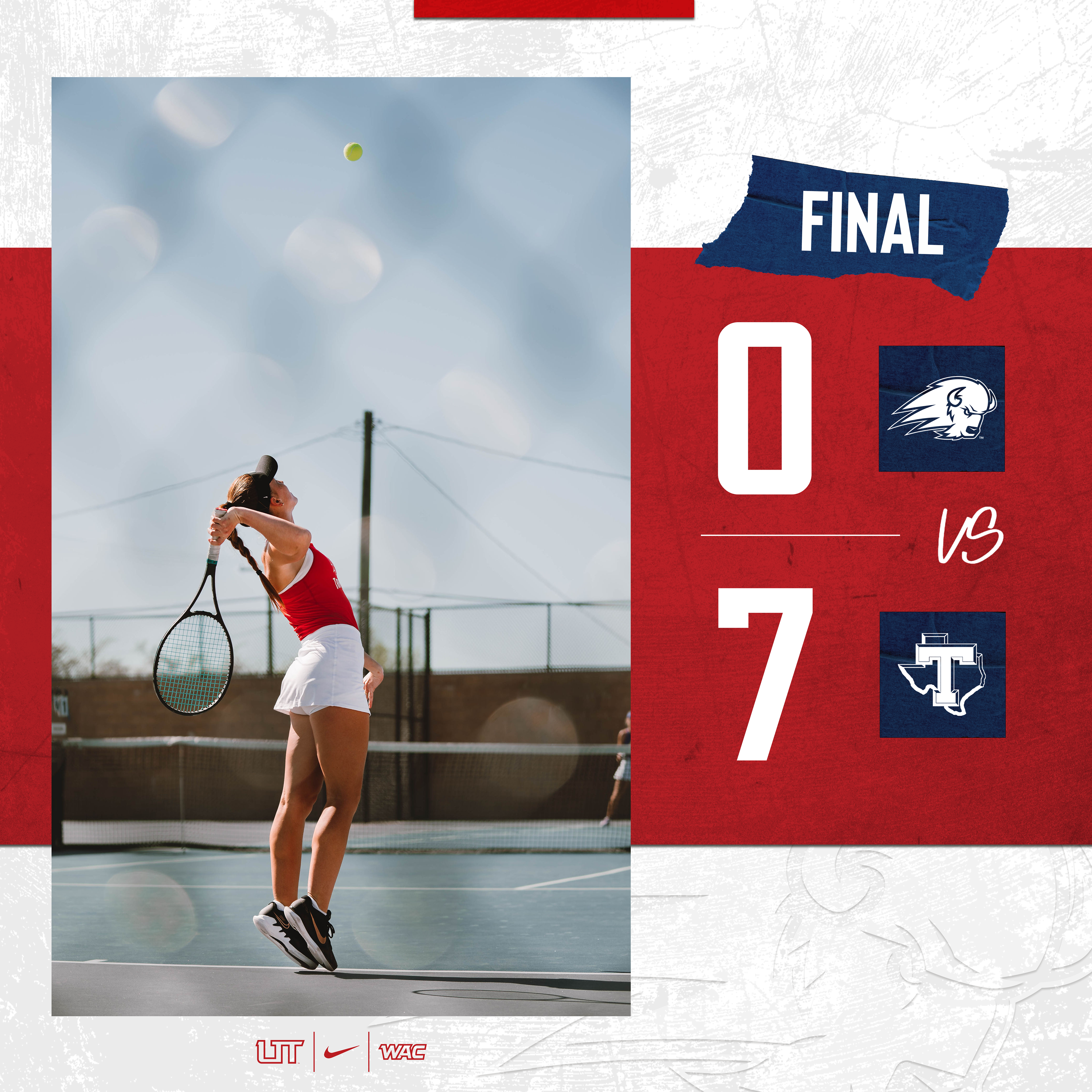 Women's Tennis Final Score Graphic for Instagram