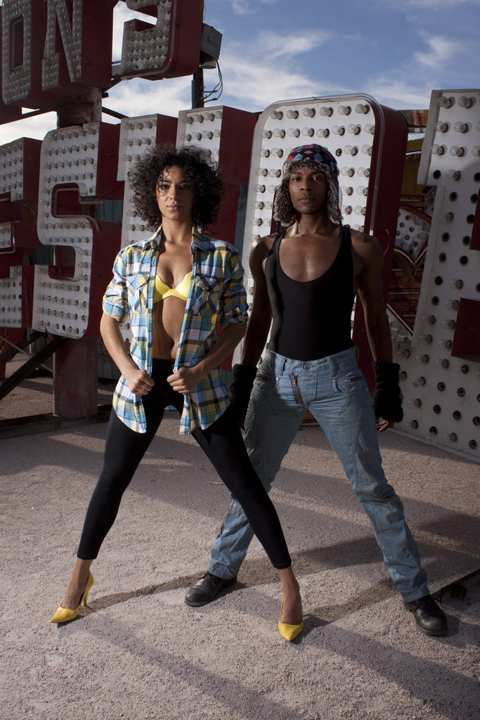 Two volunter models, who performed in the Las Vegas production of The Lion King, pose in front of the Horseshoe signage at the Neon Musuem. The photo was taken as an assignment for Commercial Lighting. Students were given Q-flash lights to create lighting in the mid-day Vegas sun. November 2011 | Canon Rebel T1i, Kit Lens