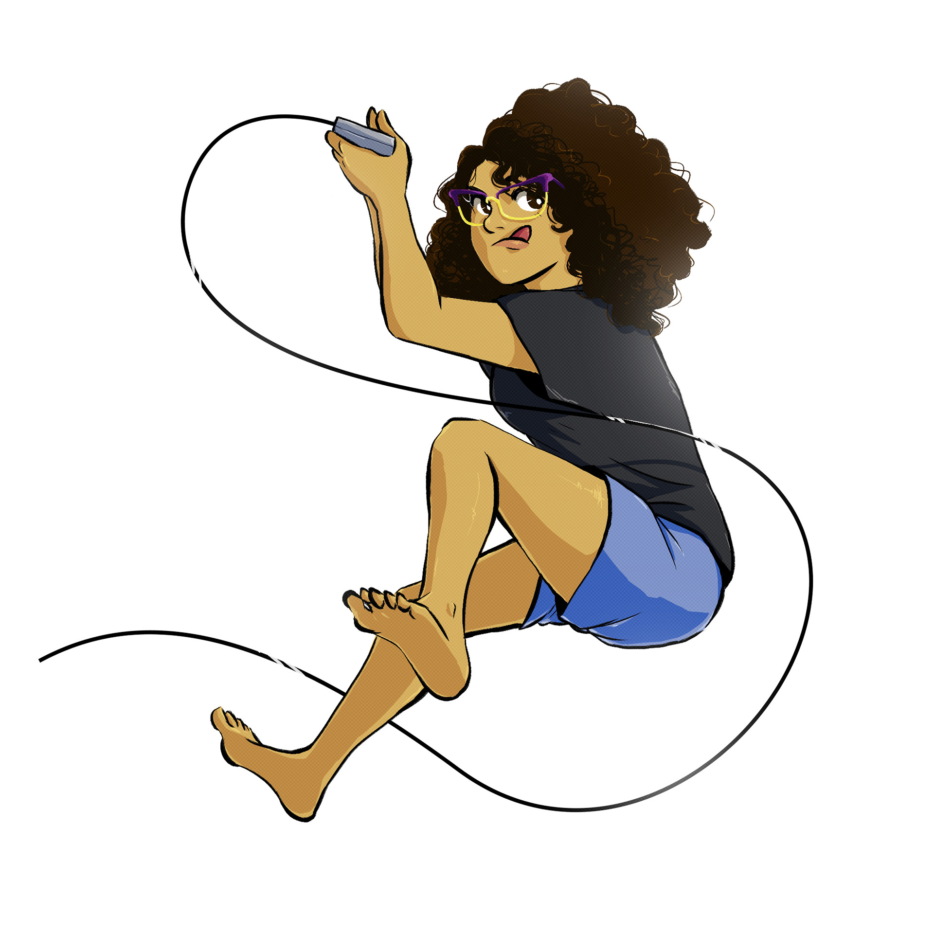 Self portrait of me losing at Super Mario World September 2020 | Photoshop CC, Wacom Intuos 3