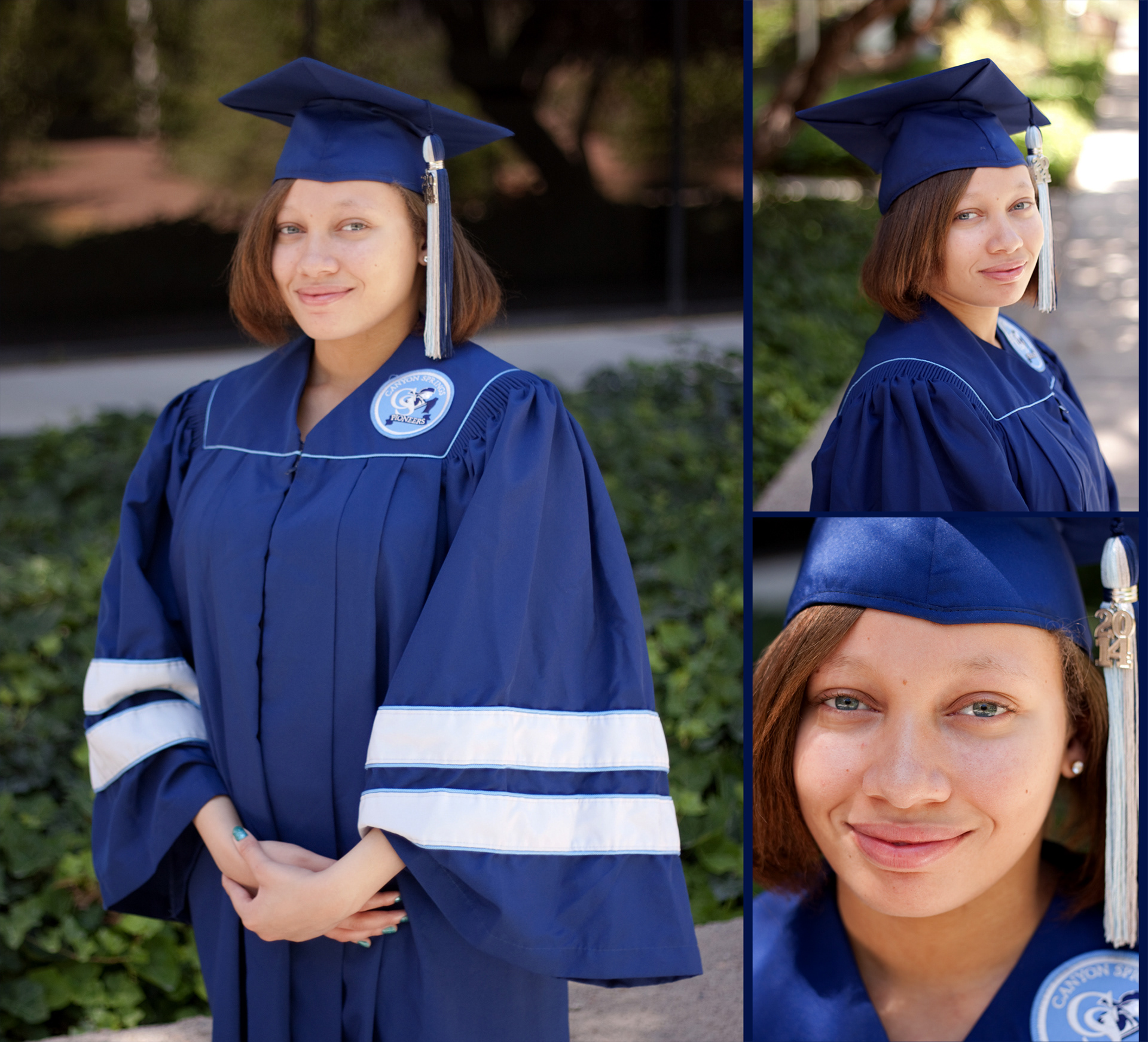 Cap and Gown portraits that I shot on campus grounds at UNLV using natural light and a reflector. June 2014 | Canon Rebel T1i, Fixed 50mm, Kit Lens