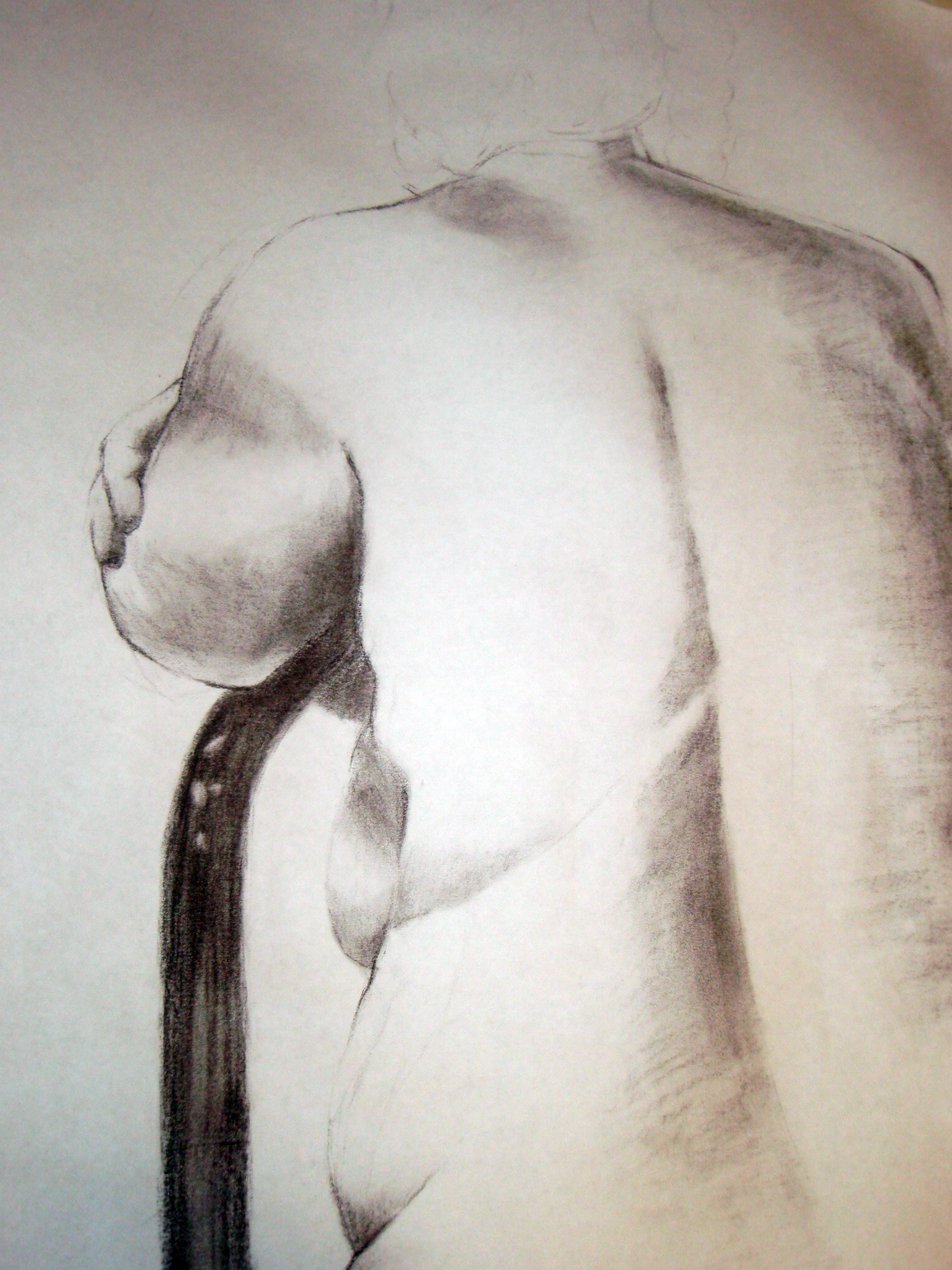 Nude from Life Drawing class at UNLV               June 2009 | Charcoal on white butcher paper