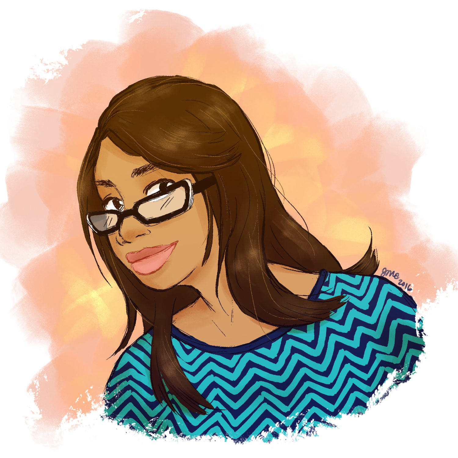Self portrait done as part of an unofficial new year's tradition. January 2016 | Photoshop CC, Wacom Intuos 3