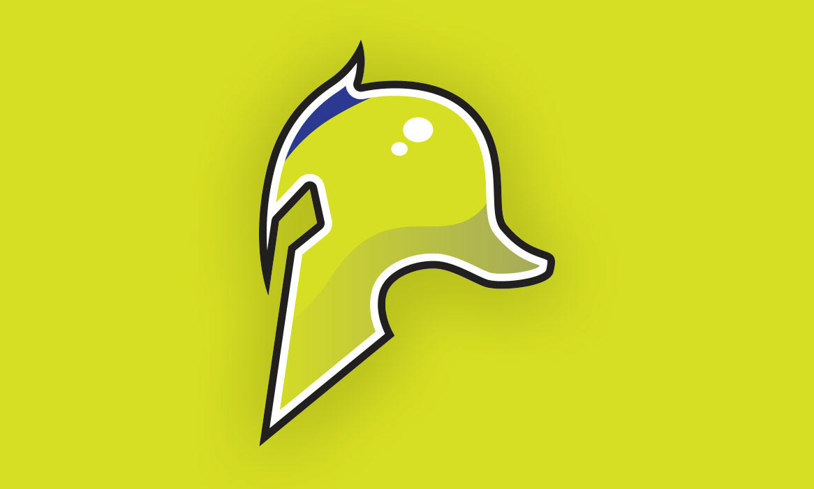 Vector helmet icon designed as part of a logo giveaway for gaming teams. August 2014 | Illustrator CS5