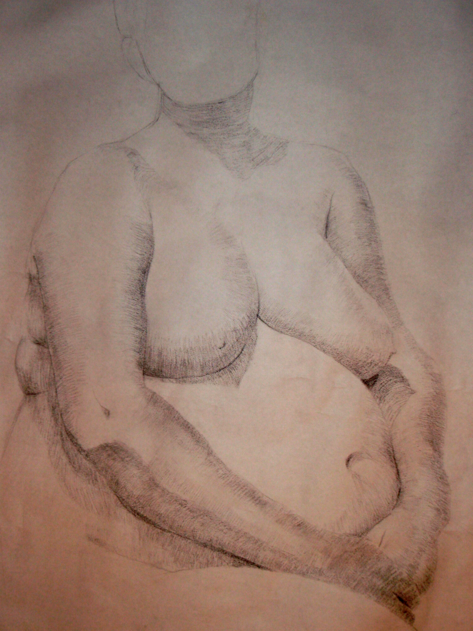 Nude from Life Drawing class at UNLV June 2009 | Charcoal on butcher paper