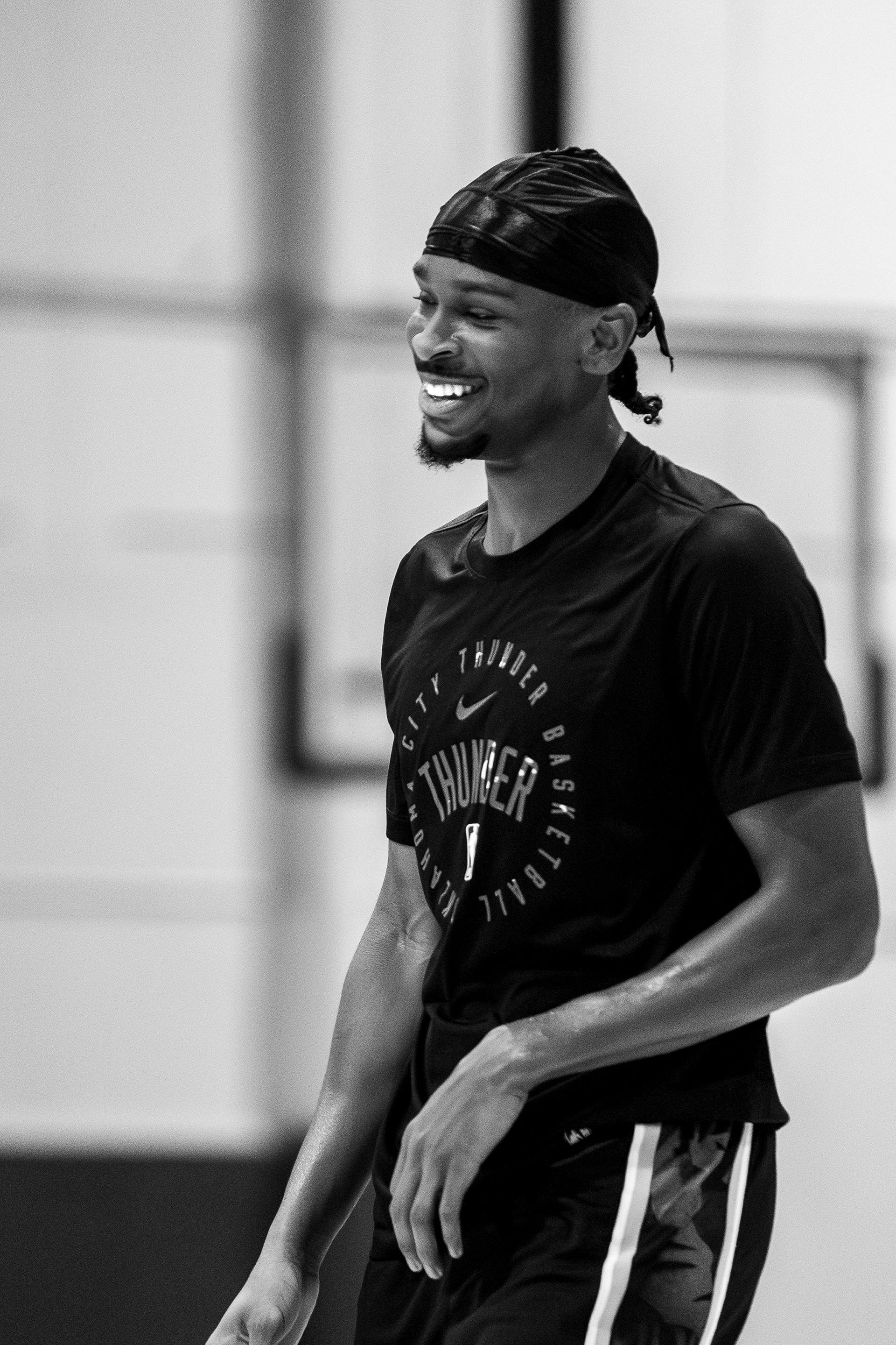 NBA MVP Shai Gilgeous-Alexander works out at McMaster University on September 5, 2025. (Photo by Jay Barlett) 