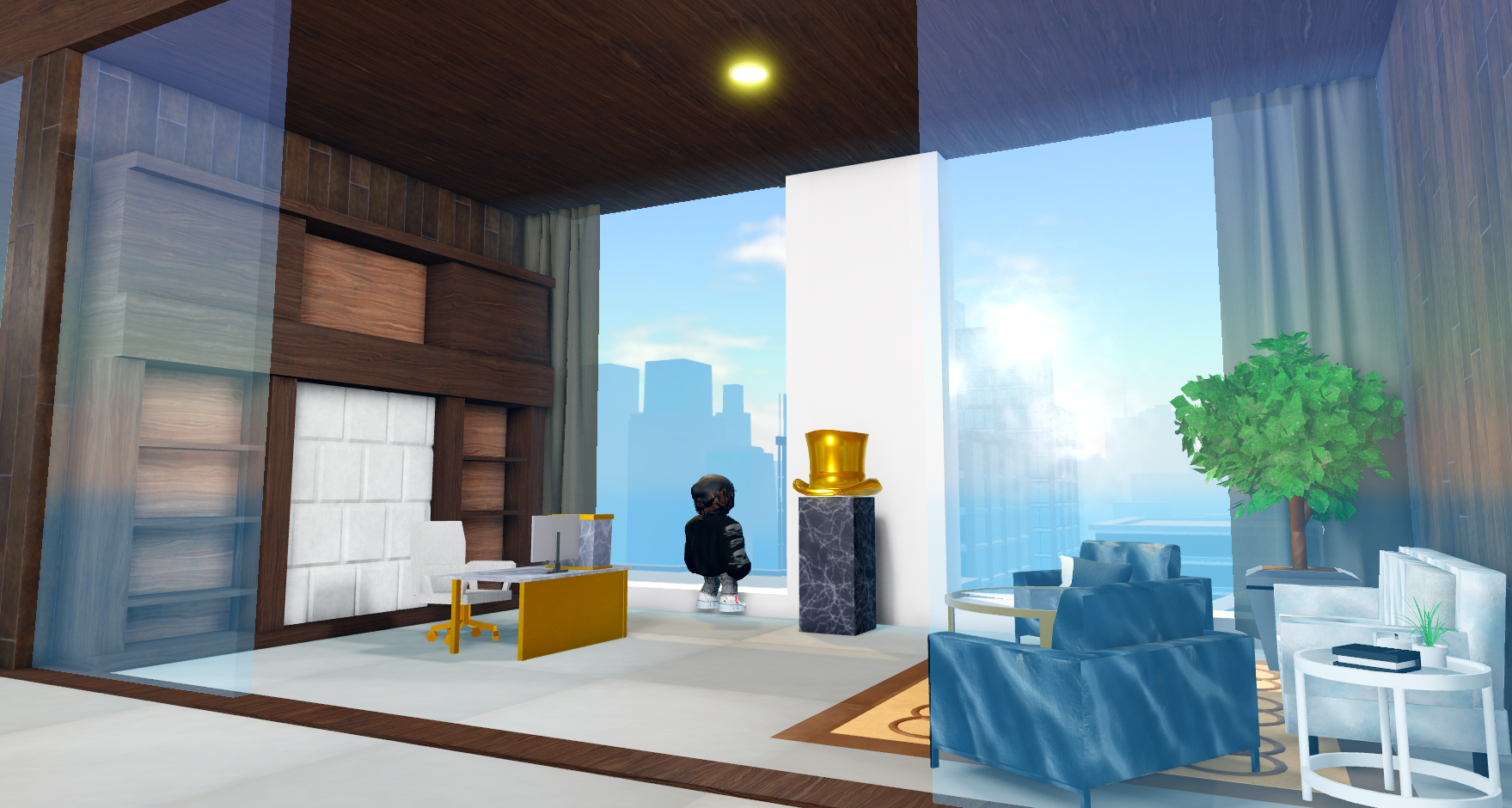 Executive Suite overlooking the Lobby, from high above