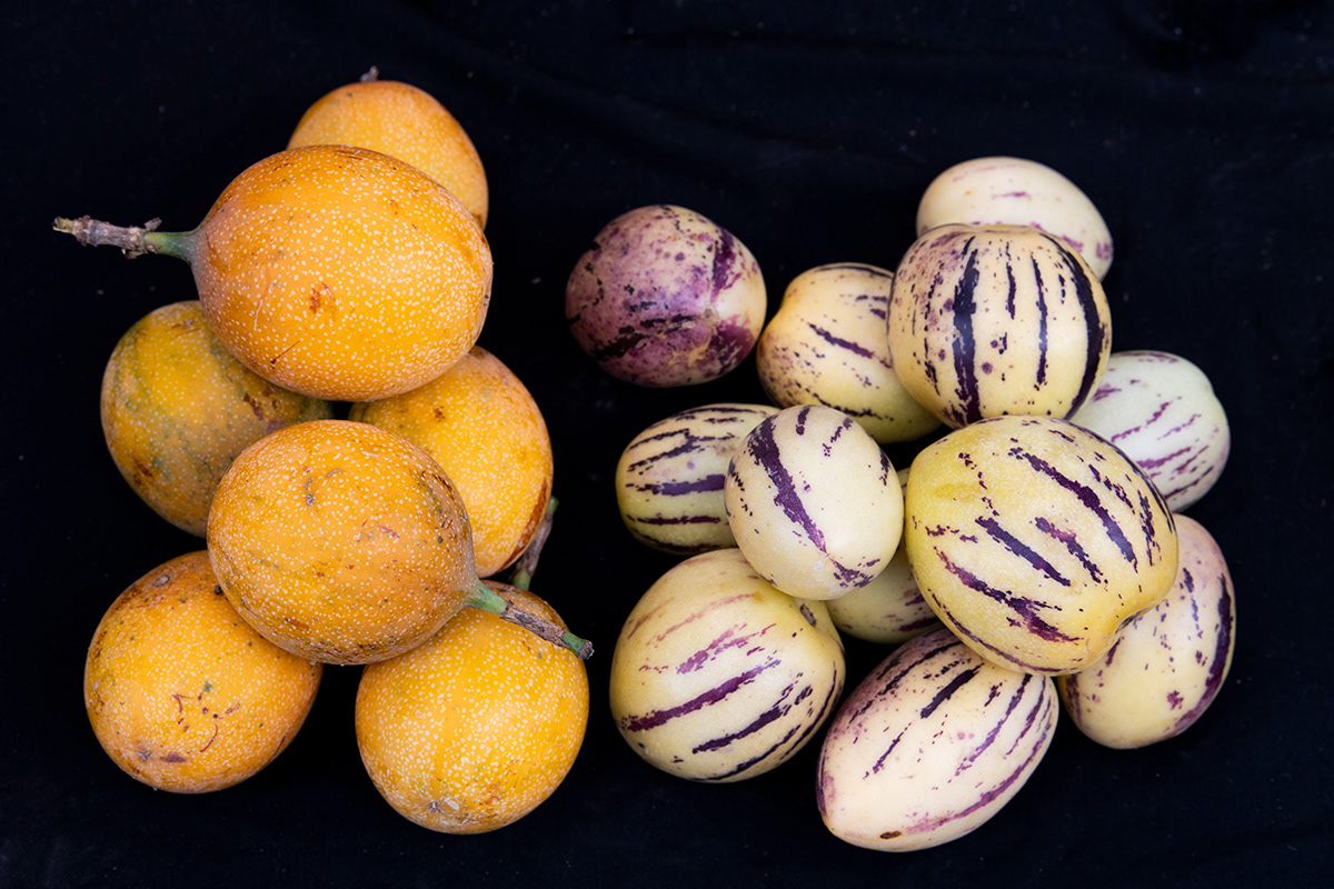 Ecuador, Otavalo Market, tropical fruits