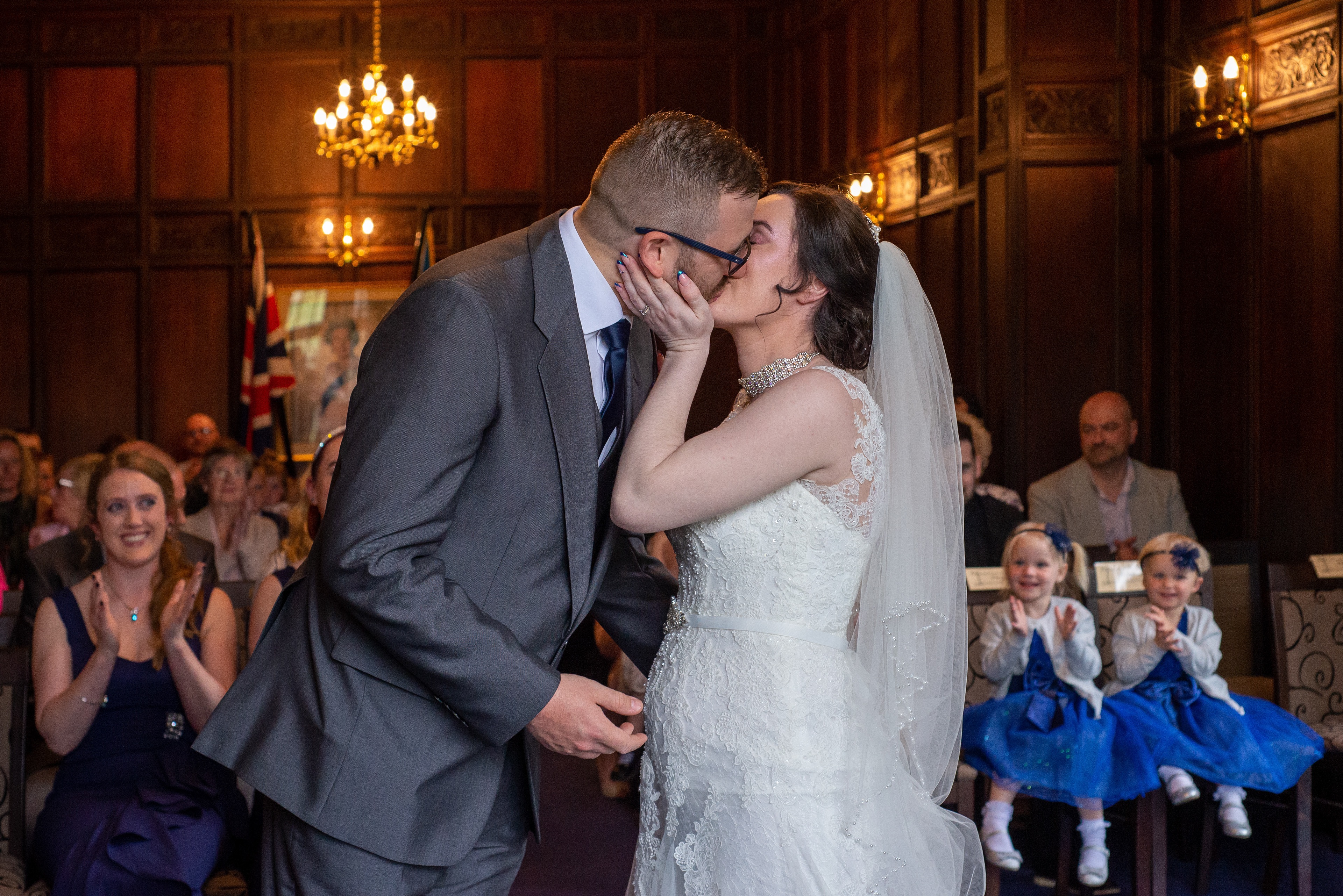First kiss as Mr & Mrs