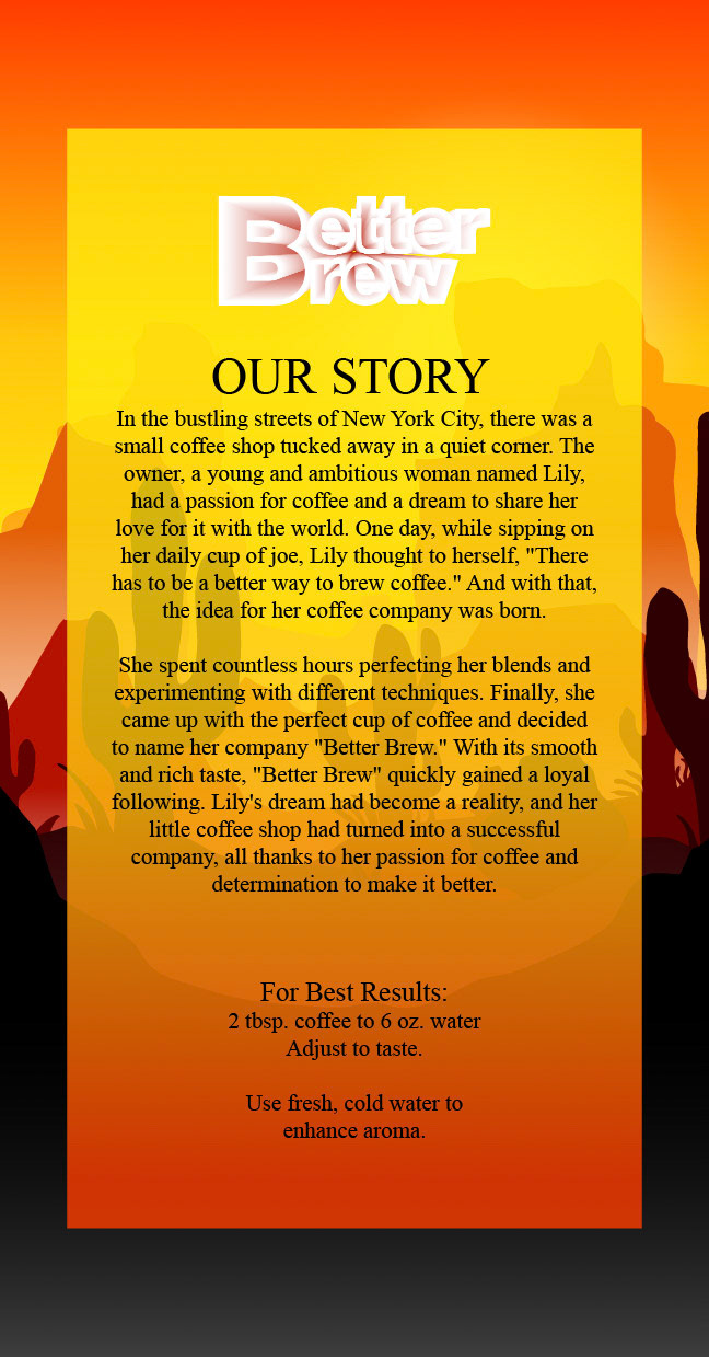 Coffee Packaging- Cowboy Blend- Back