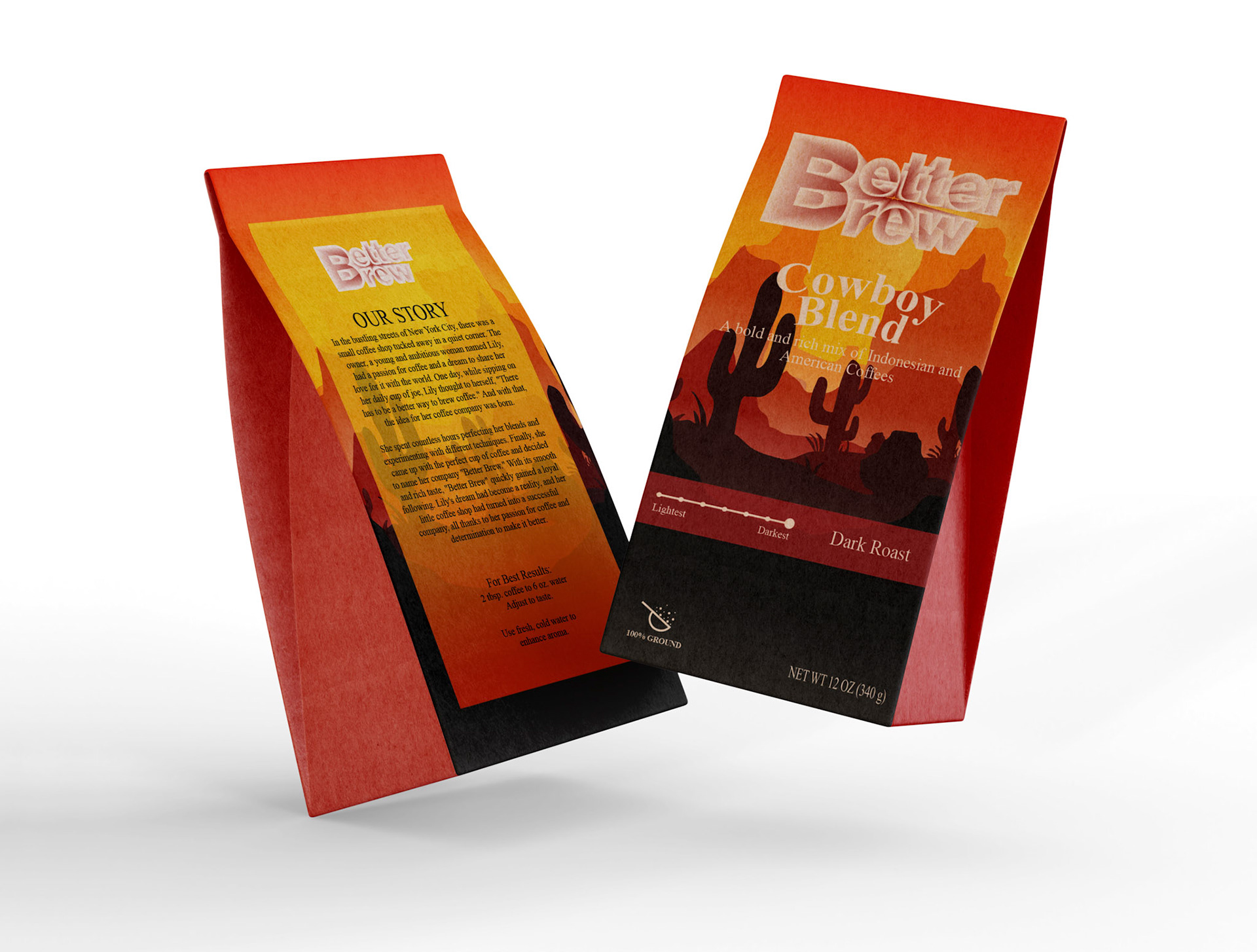 Coffee Packaging- Cowboy Blend