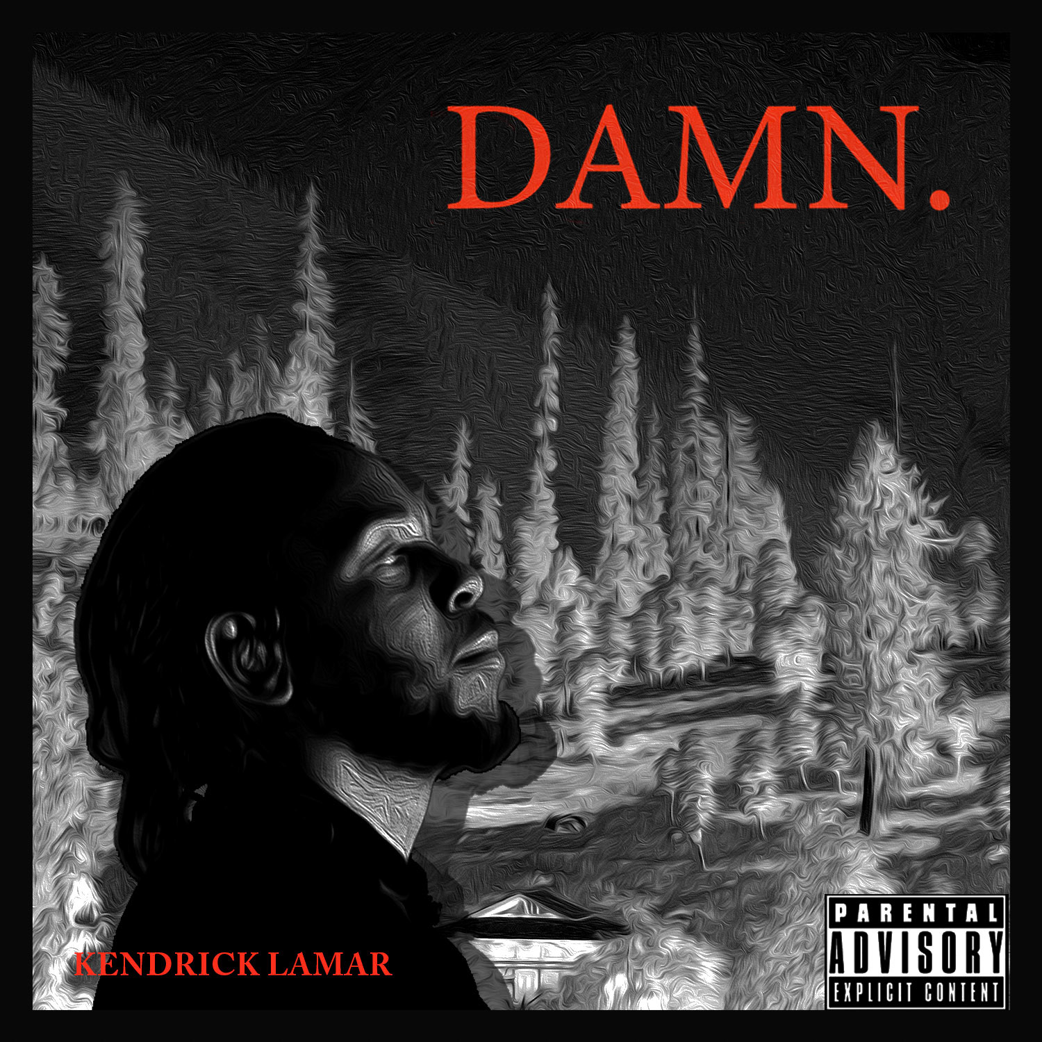DAMN. Album, Front Cover, Photoshop, 2024