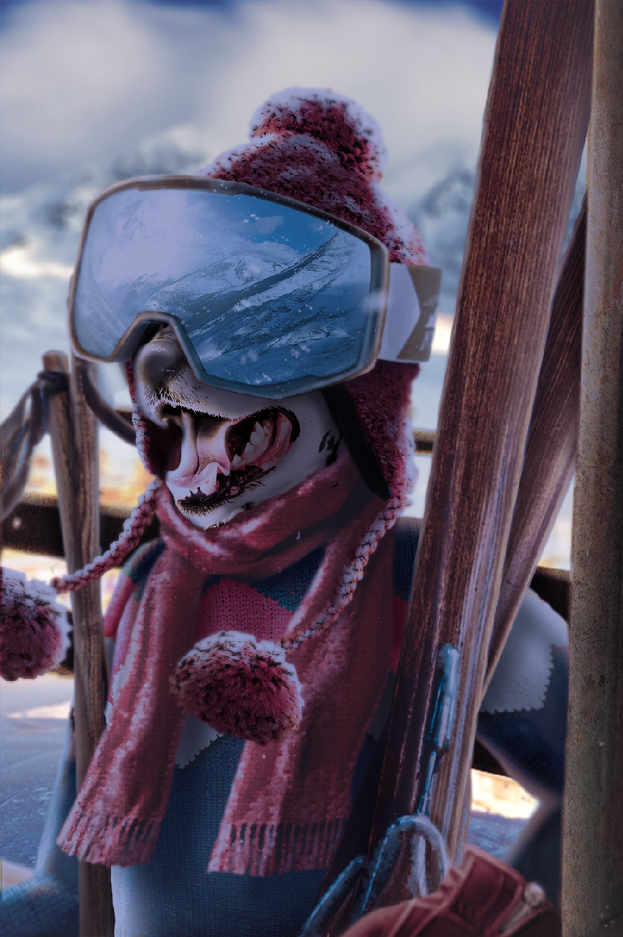 PUP ON THE SLOPES