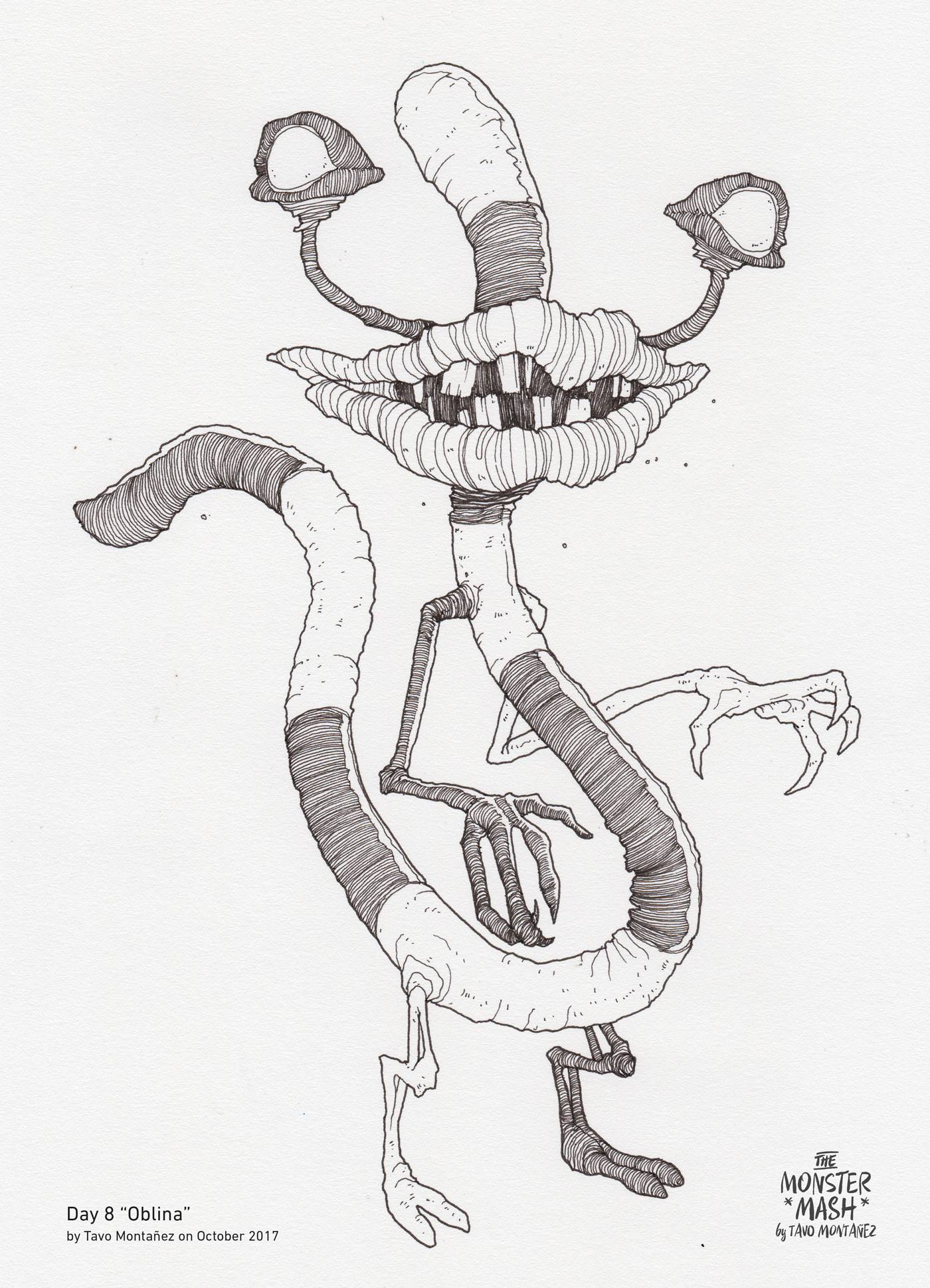 ahh real monsters oblina drawing