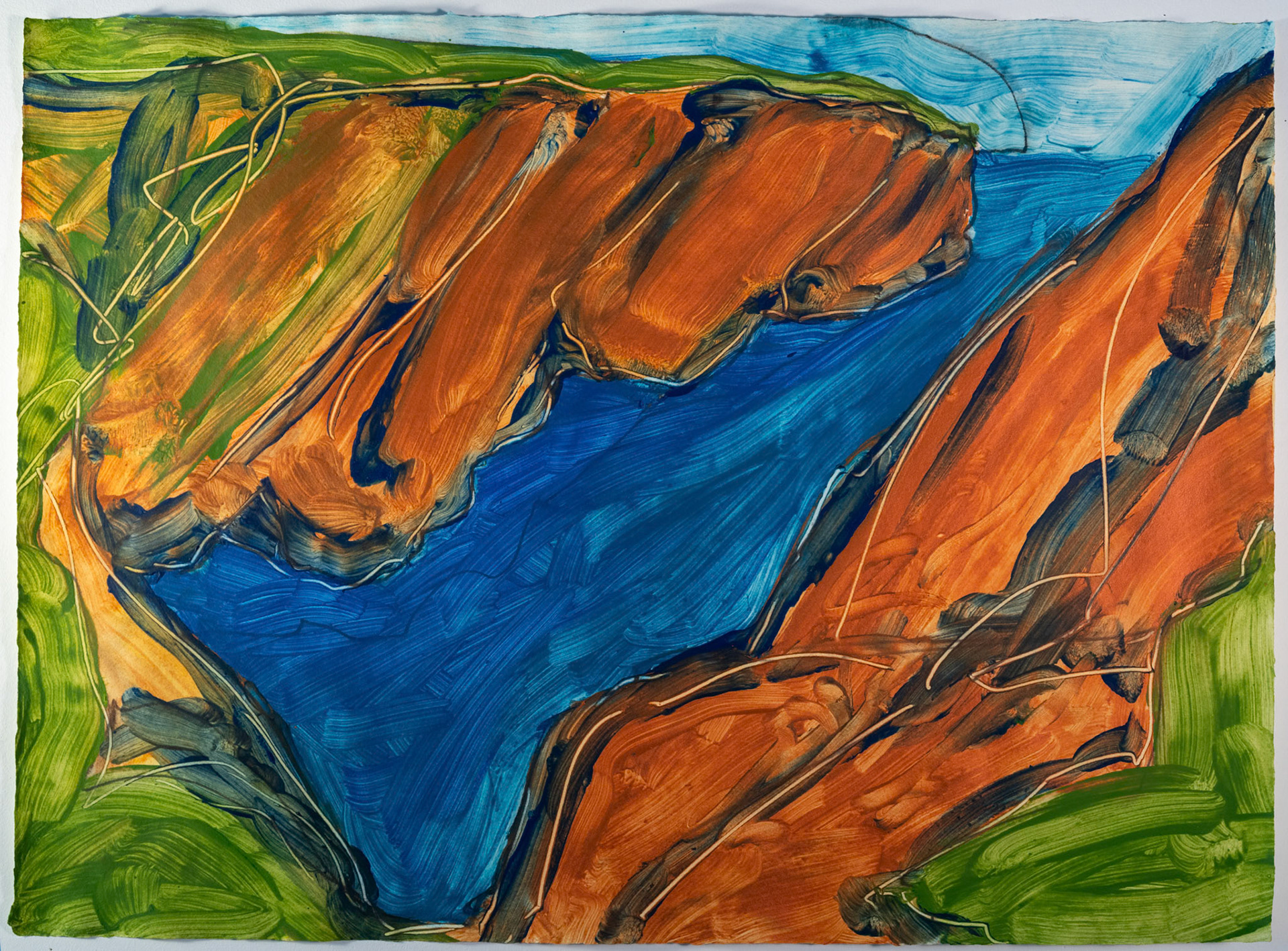 Erris Head, May, 2025 - Acrylic on Twin Rocker handmade cotton paper